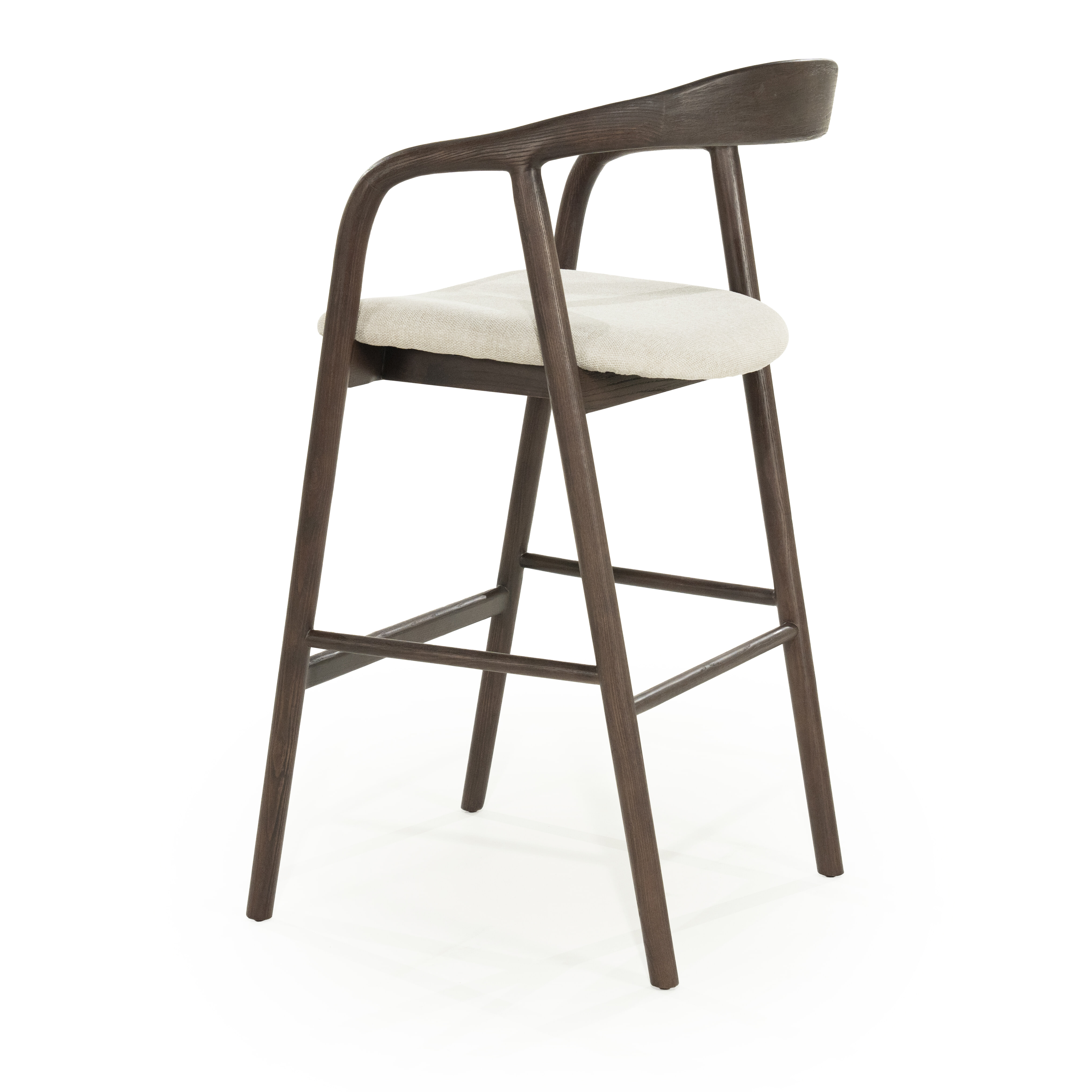 Eleonora Barkruk 'Rayven' Essen en stof, kleur Bruin (zithoogte 75cm)