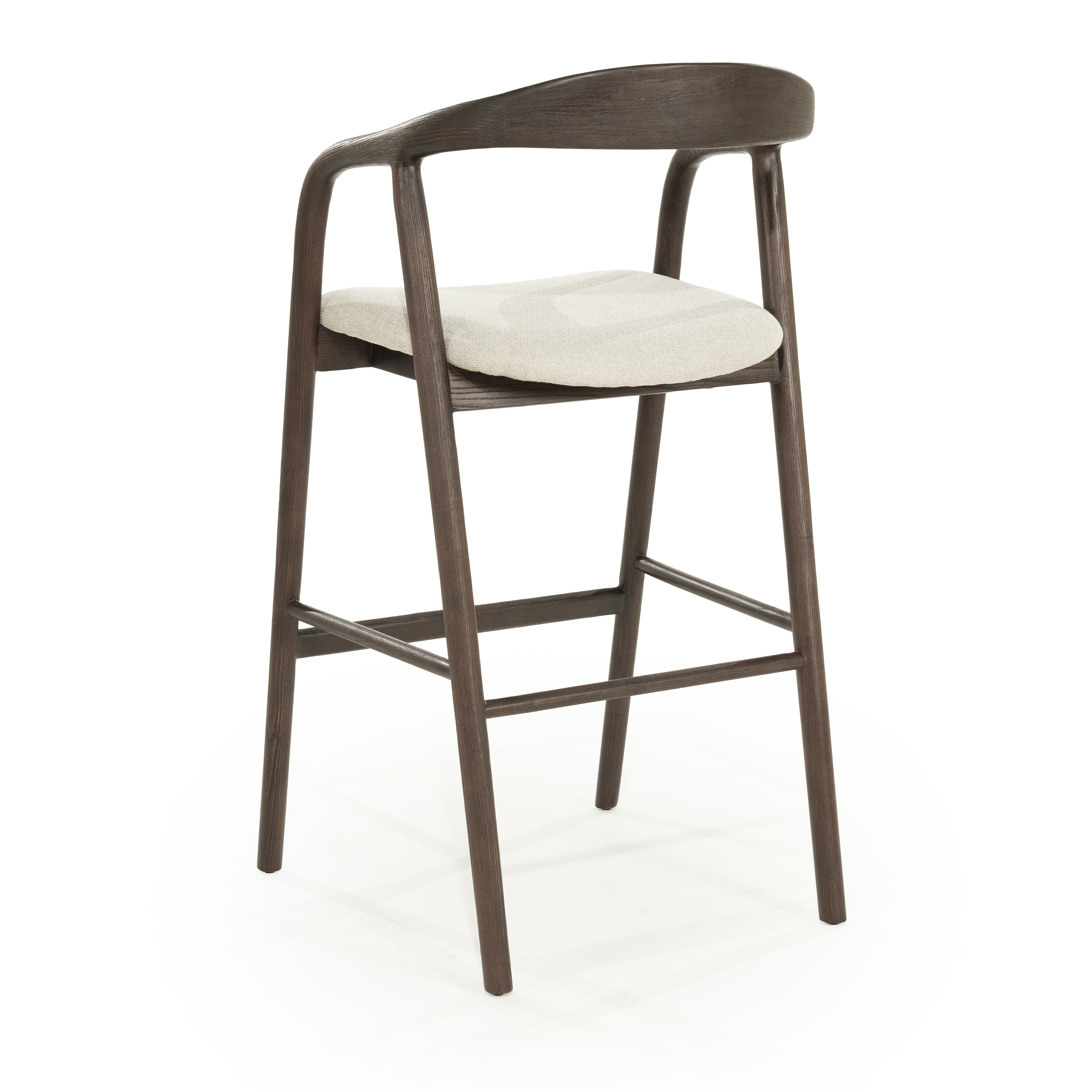 Eleonora Barkruk 'Rayven' Essen en stof, kleur Bruin (zithoogte 75cm)