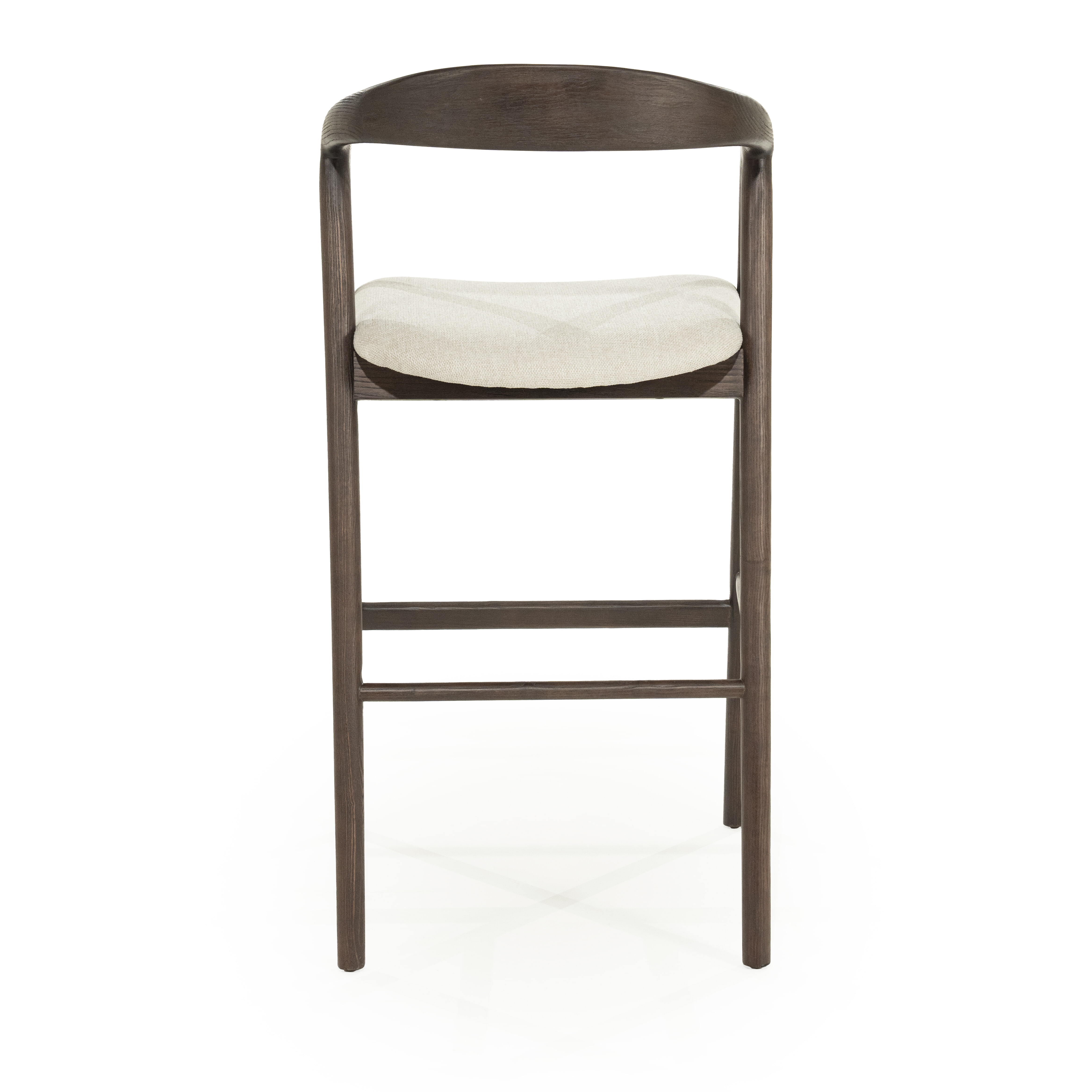 Eleonora Barkruk 'Rayven' Essen en stof, kleur Bruin (zithoogte 75cm)