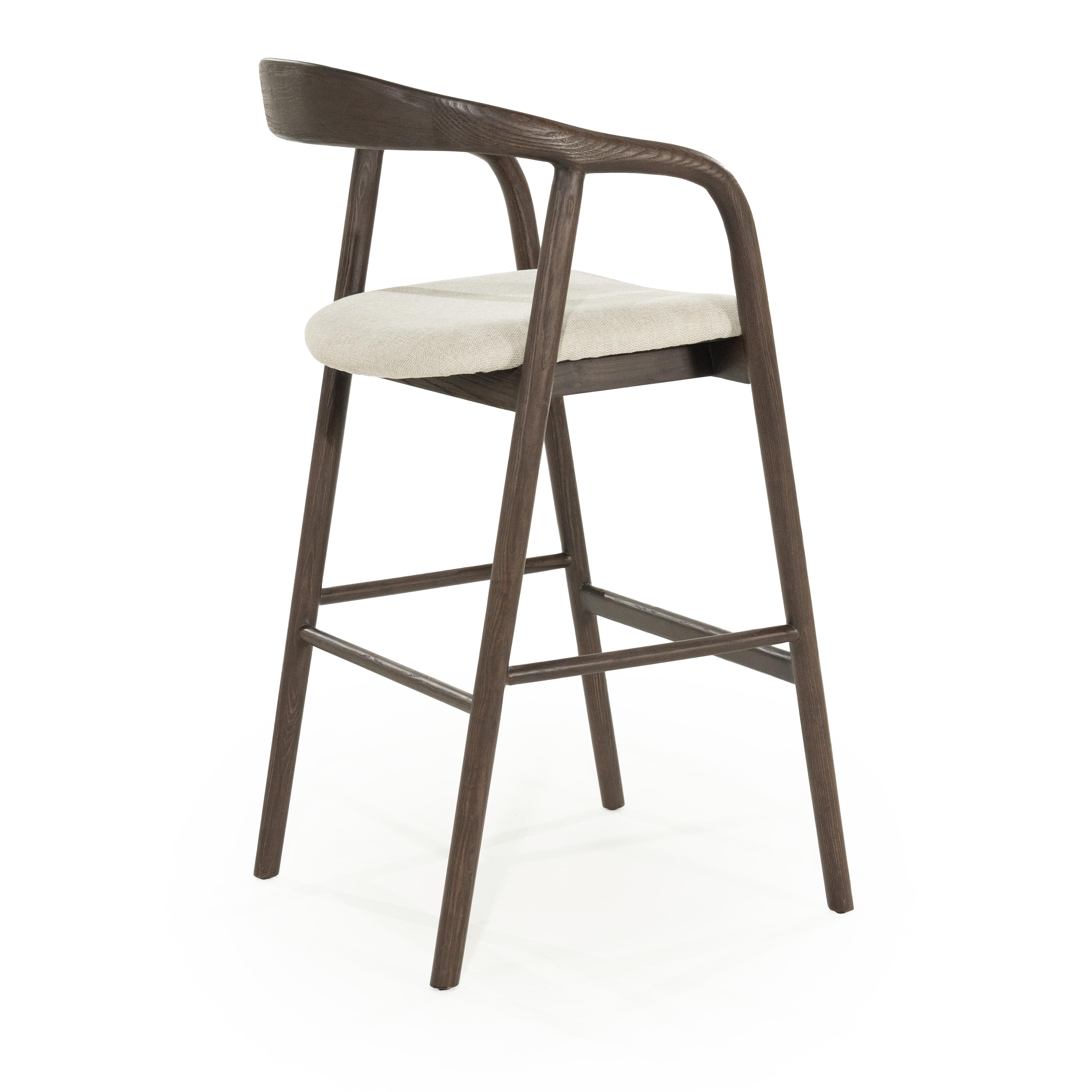 Eleonora Barkruk 'Rayven' Essen en stof, kleur Bruin (zithoogte 75cm)