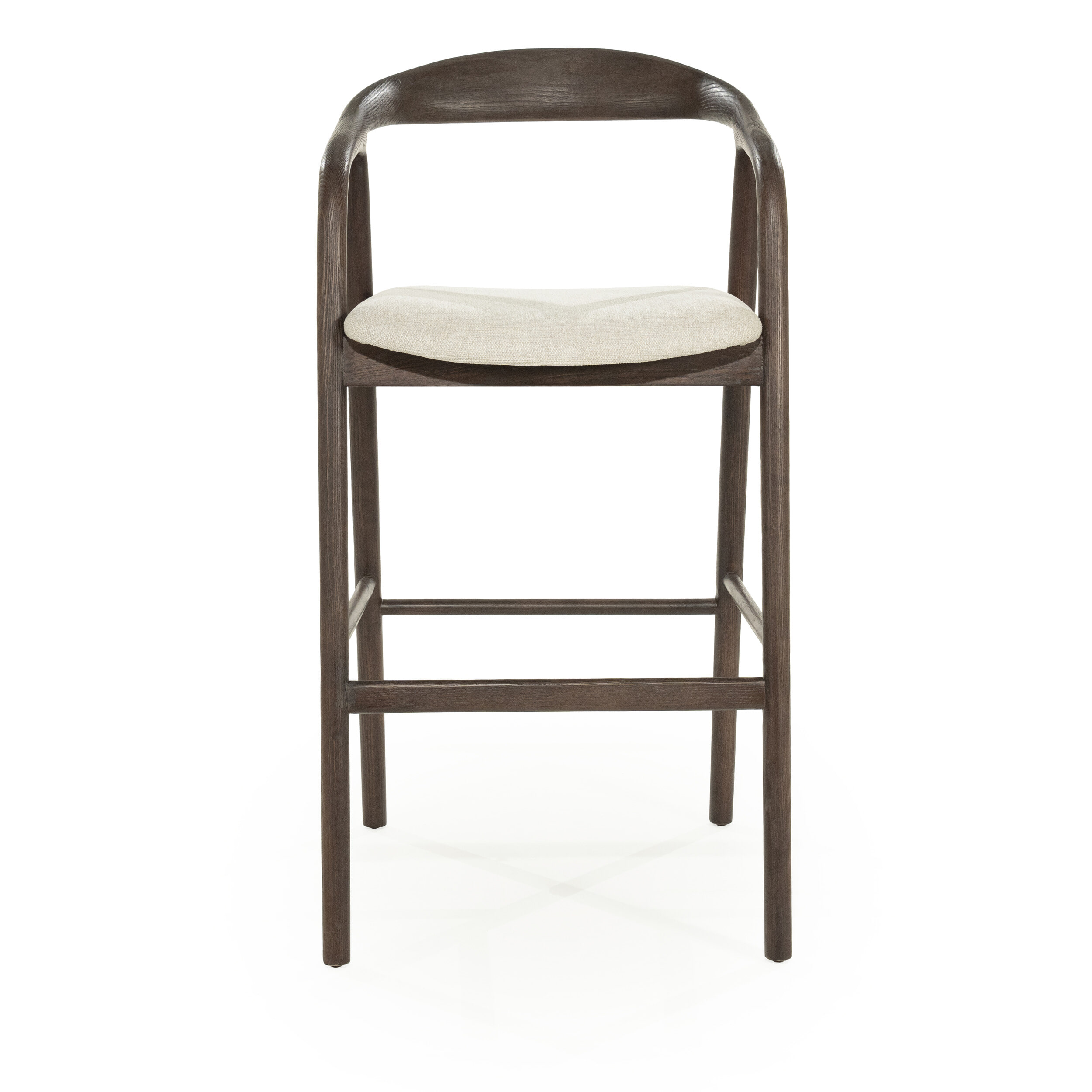 Eleonora Barkruk 'Rayven' Essen en stof, kleur Bruin (zithoogte 75cm)