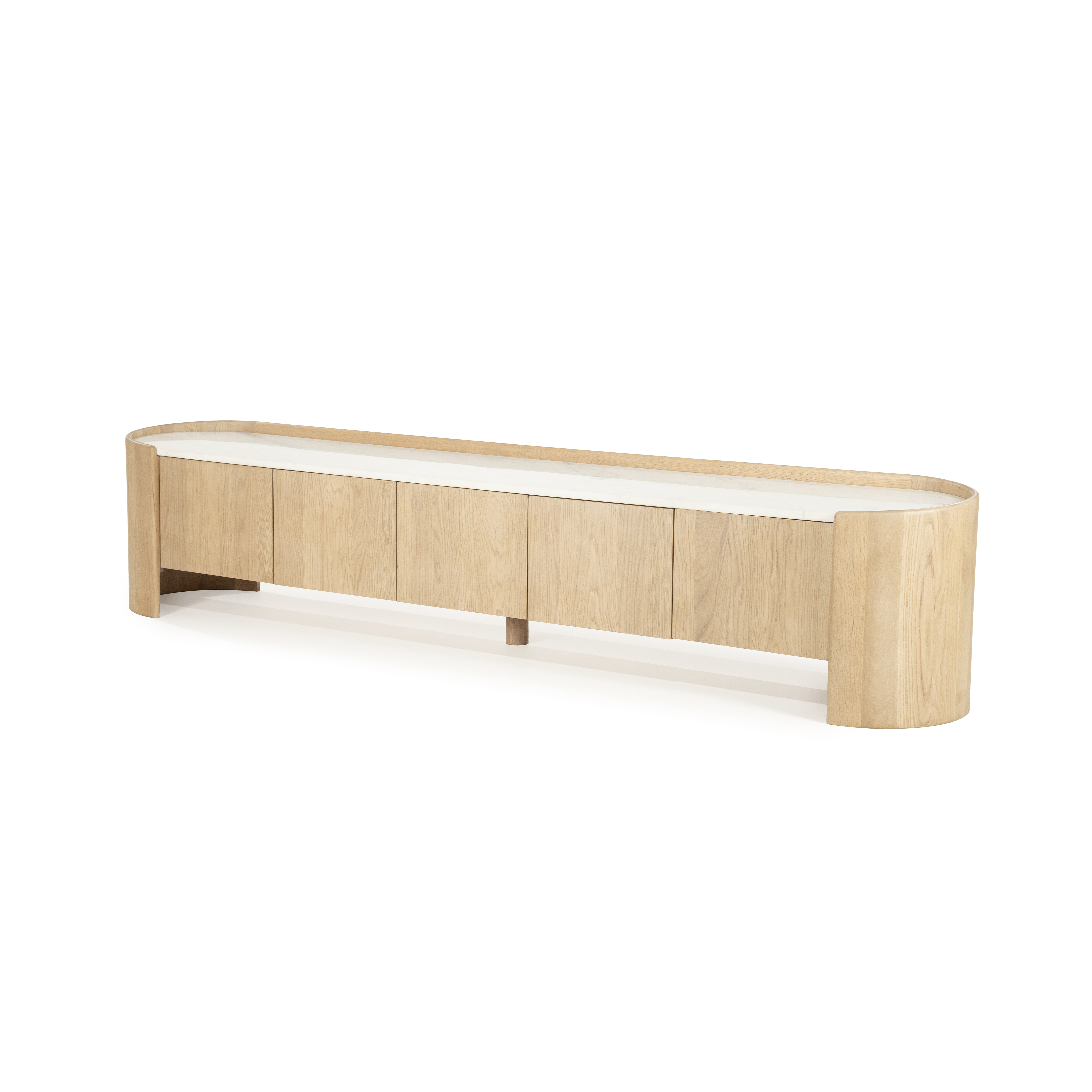 Eleonora TV-meubel 'Don' Marmer en eikenhout, 240cm