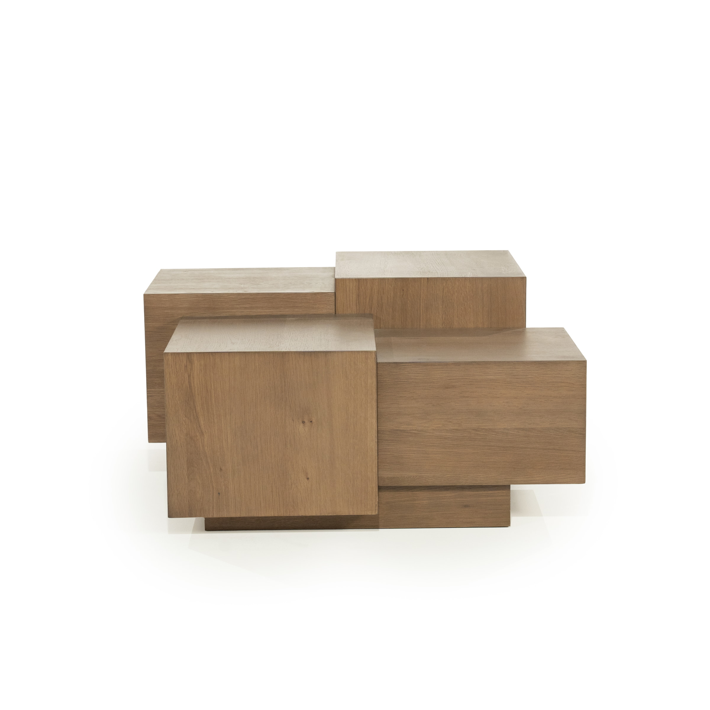 Eleonora Salontafel 'Quinten' Eiken, 80 x 80cm, kleur Bruin