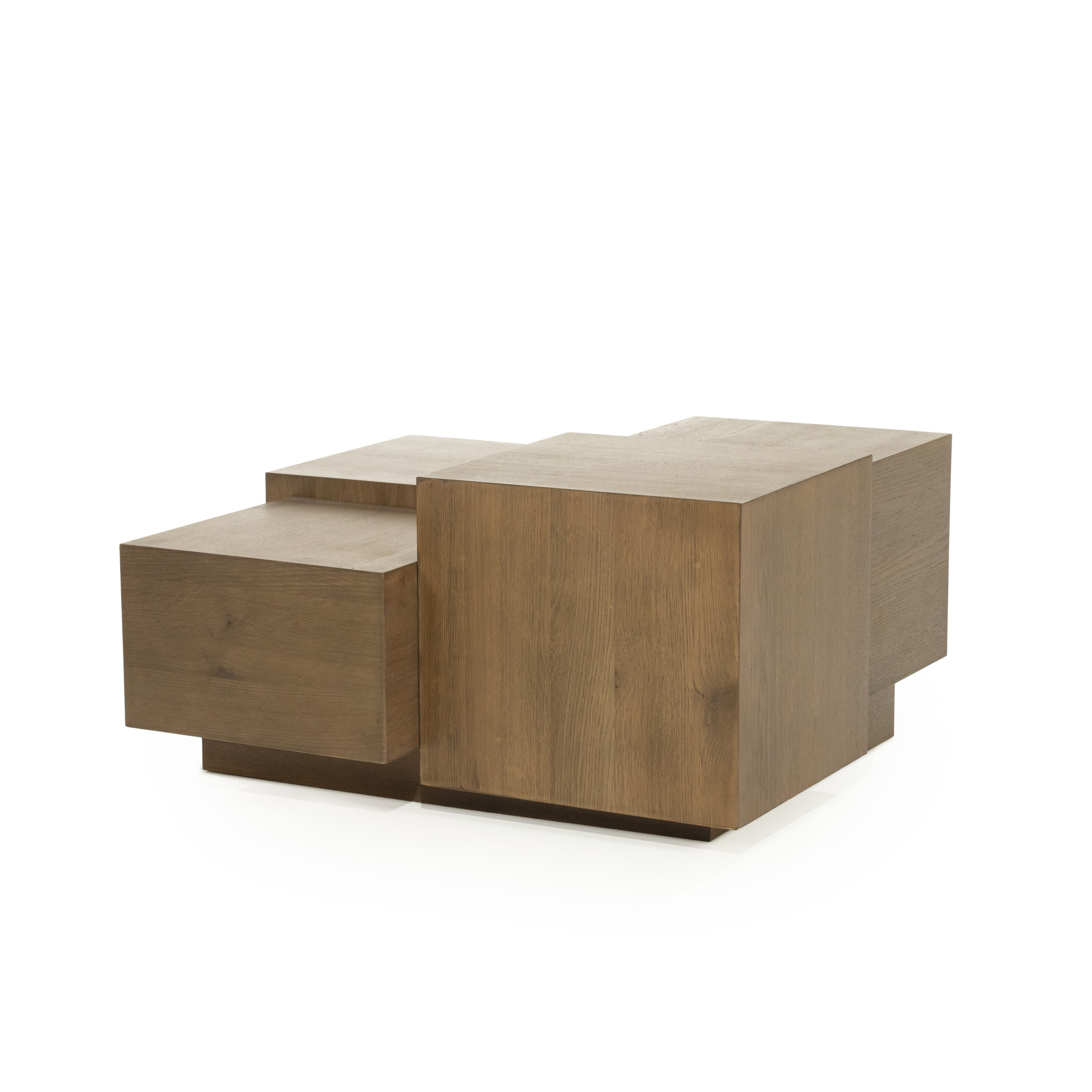 Eleonora Salontafel 'Quinten' Eiken, 80 x 80cm, kleur Bruin