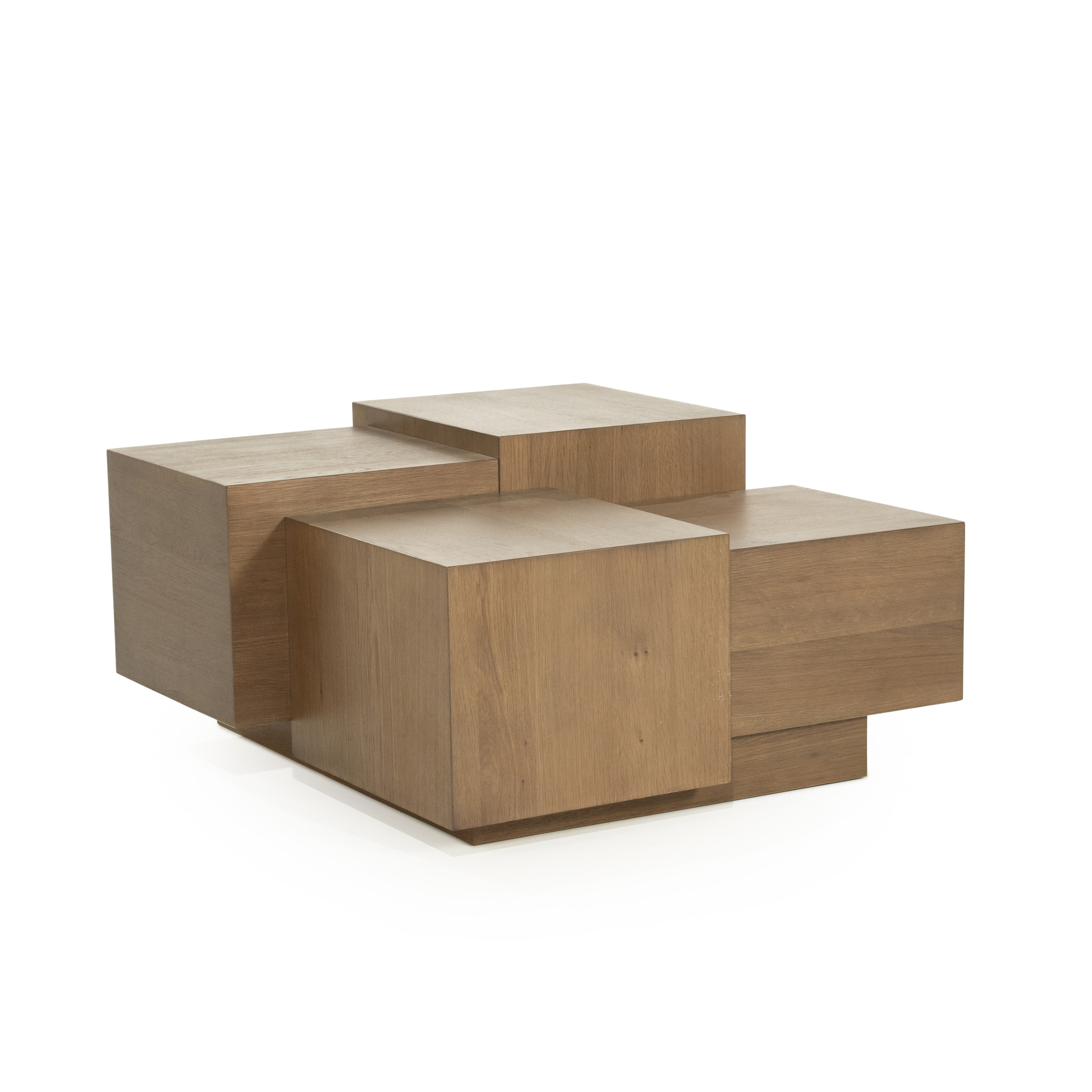 Eleonora Salontafel 'Quinten' Eiken, 80 x 80cm, kleur Bruin