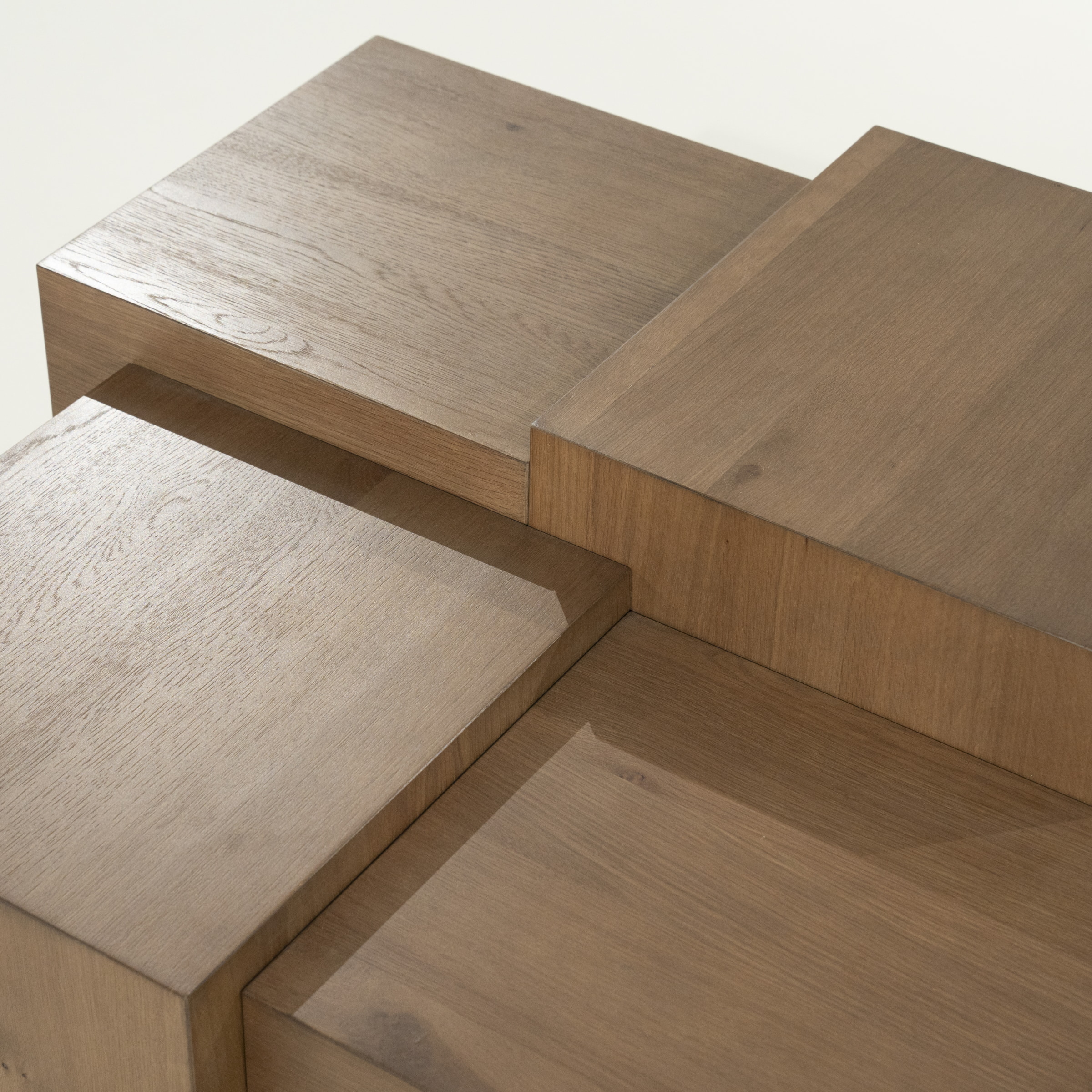 Eleonora Salontafel 'Quinten' Eiken, 80 x 80cm, kleur Bruin