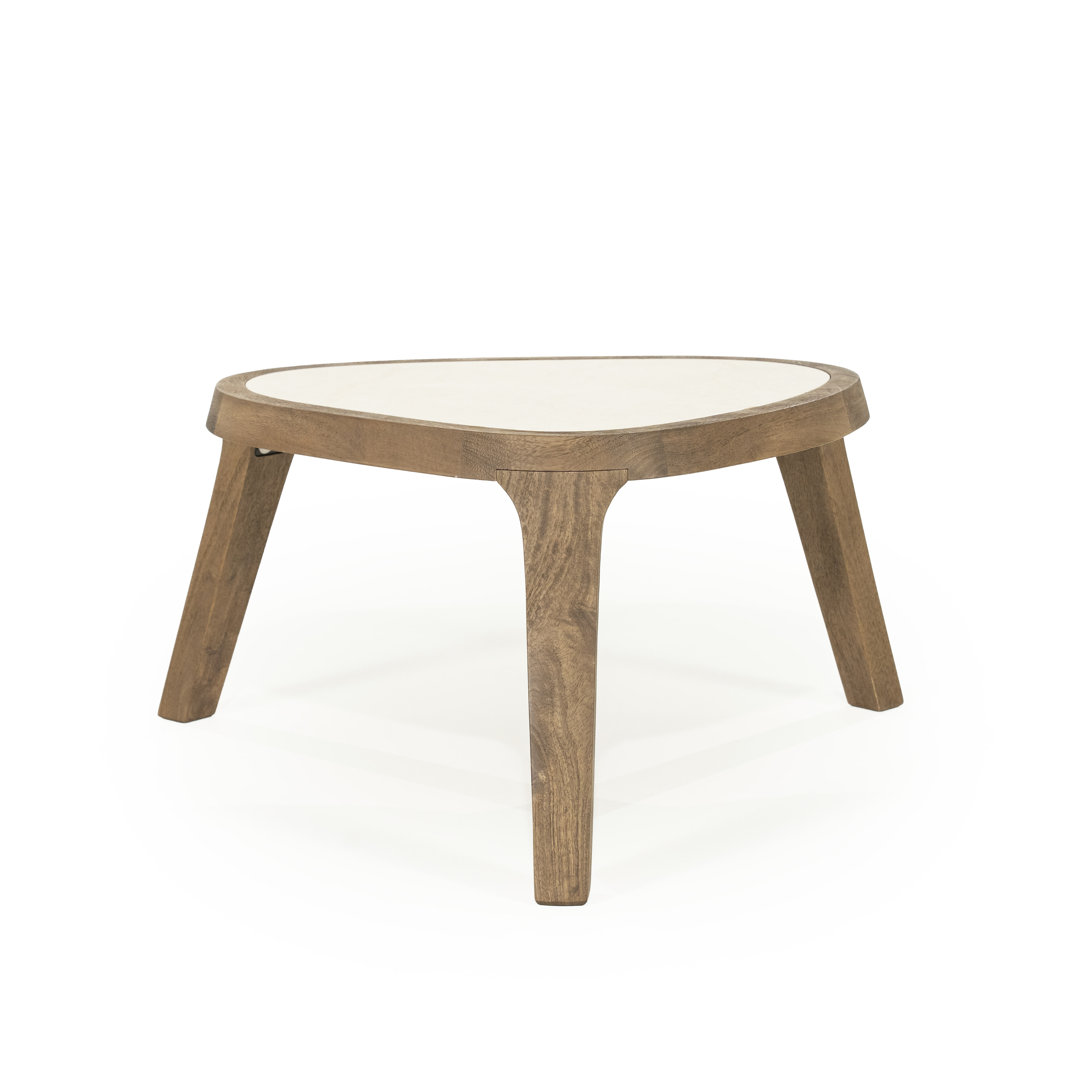Eleonora Organische Salontafel 'Fred' Marmer en mangohout, 51 x 60cm