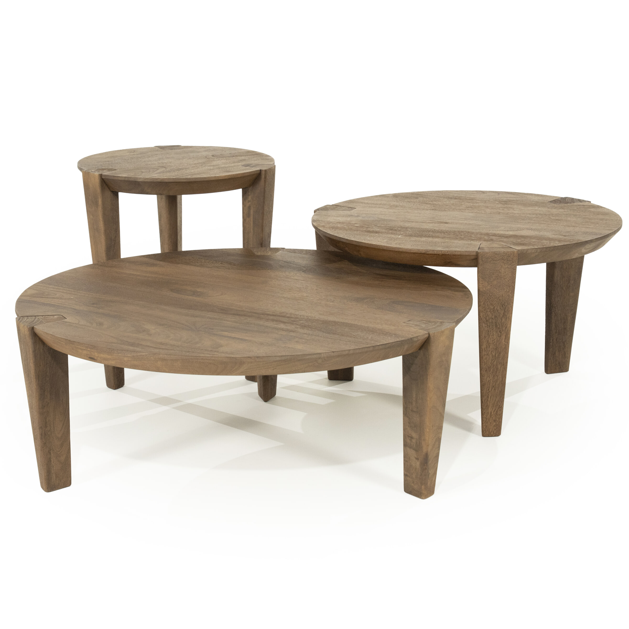 Eleonora Ronde Salontafel 'Davina' Mangohout, 80cm