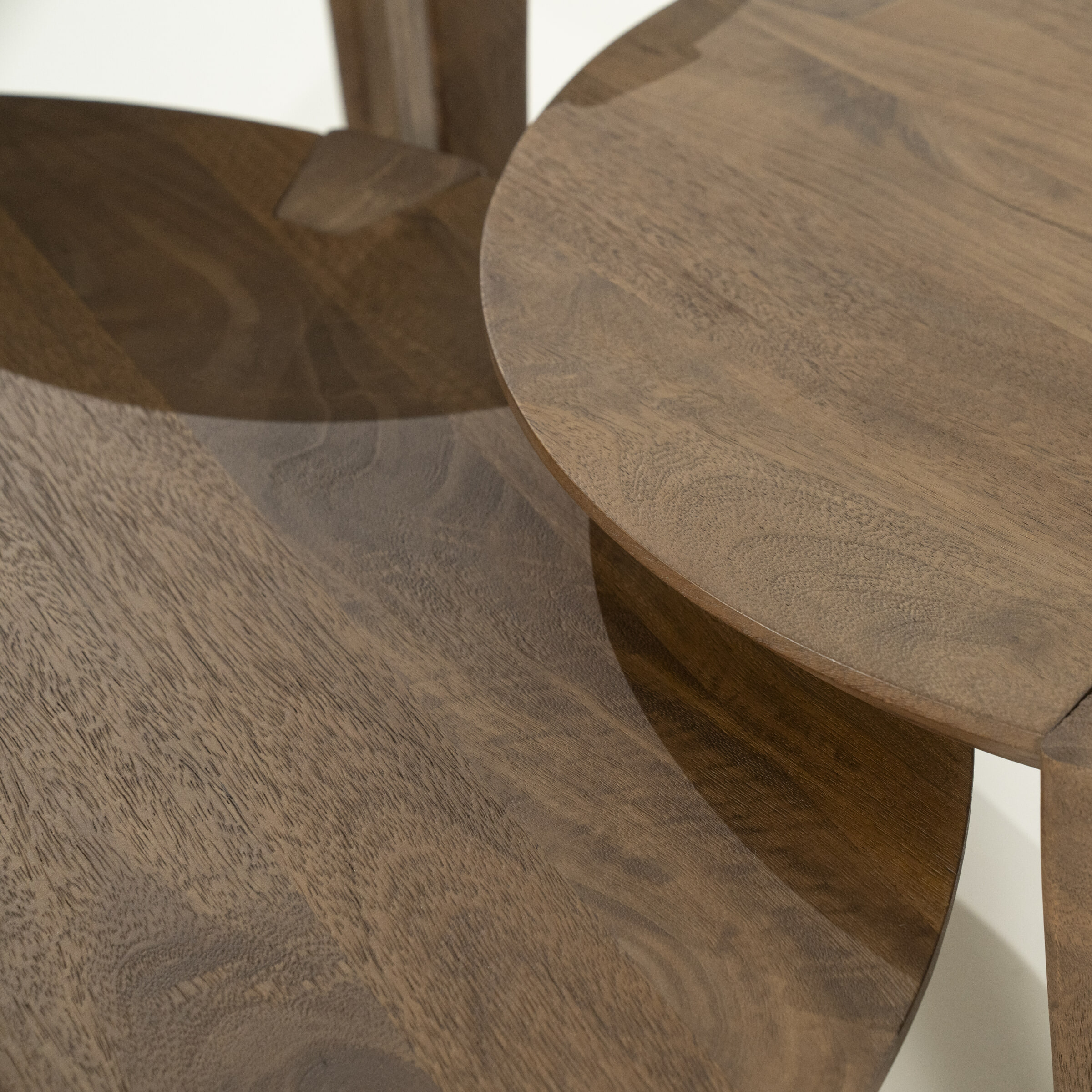 Eleonora Ronde Salontafel 'Davina' Mangohout, 80cm