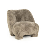 Eleonora Fauteuil 'Samson' Fluffy, kleur Taupe