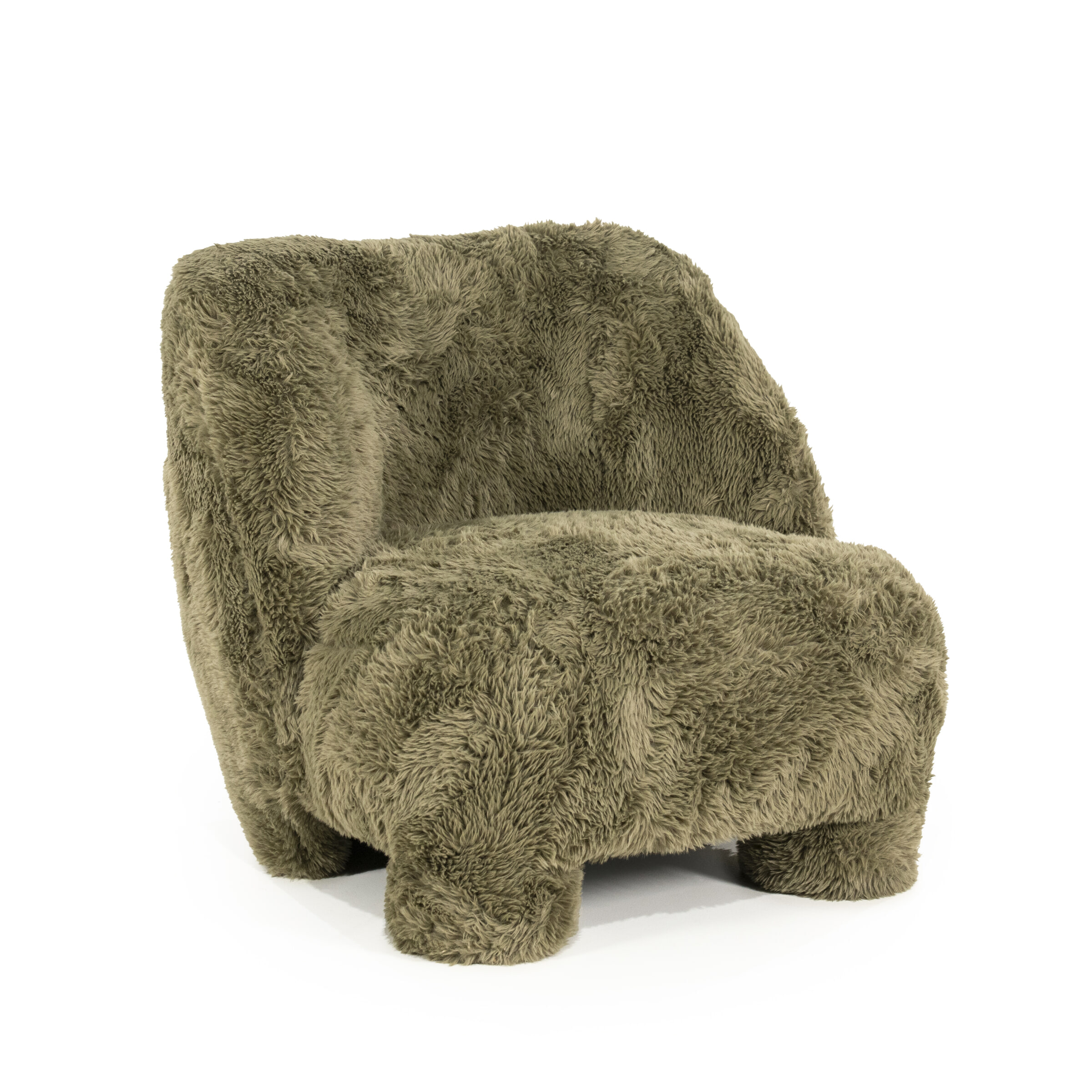 Eleonora Fauteuil 'Samson' Fluffy, kleur Groen