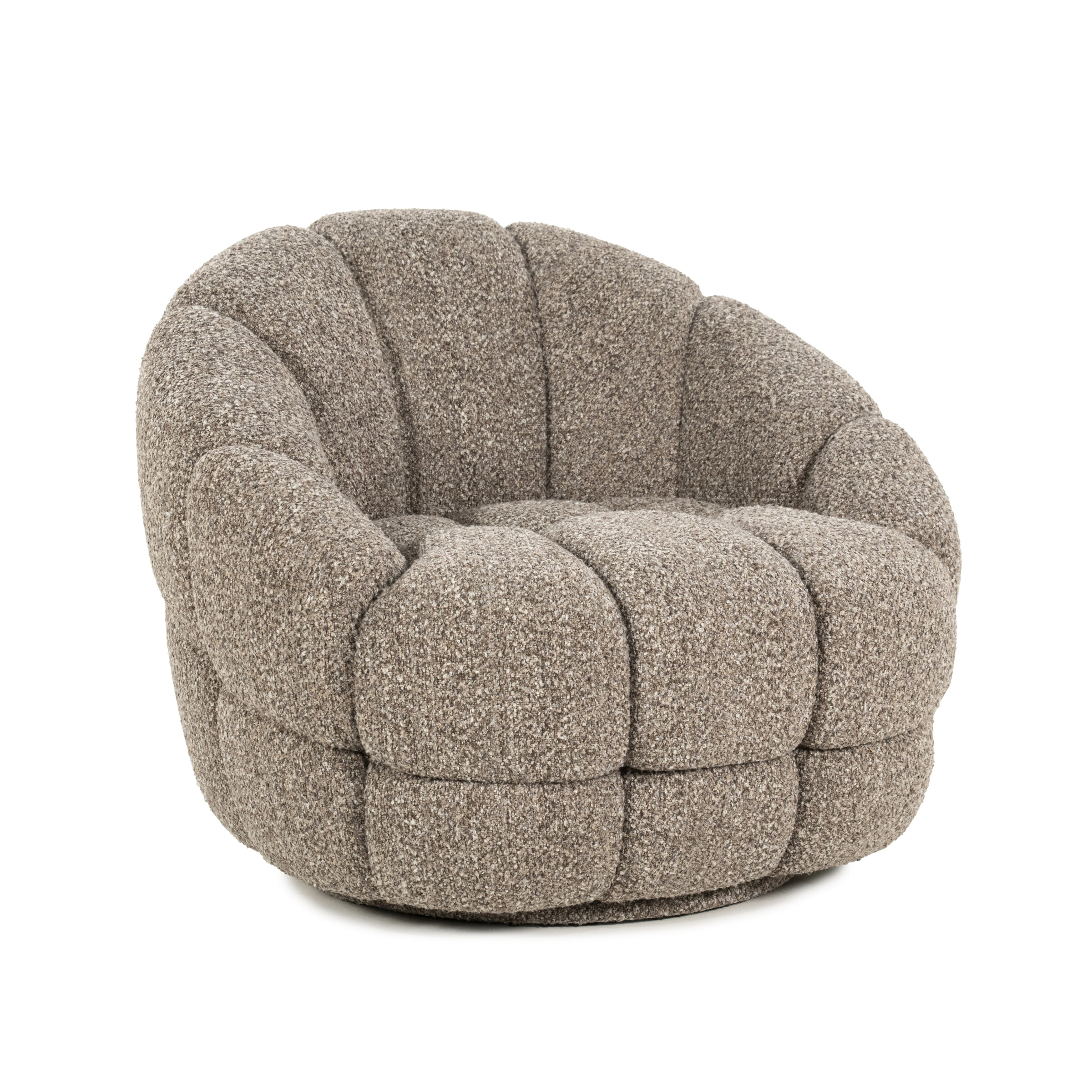 Eleonora Fauteuil 'Tina' Bouclé, kleur Taupe