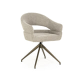 Eleonora Draaibare Eetkamerstoel 'Hailey' Bouclé, kleur Taupe