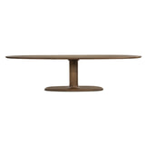 Eleonora Ovale Eettafel 'Coco' Mangohout, 300 x 110cm, kleur Lichtbruin