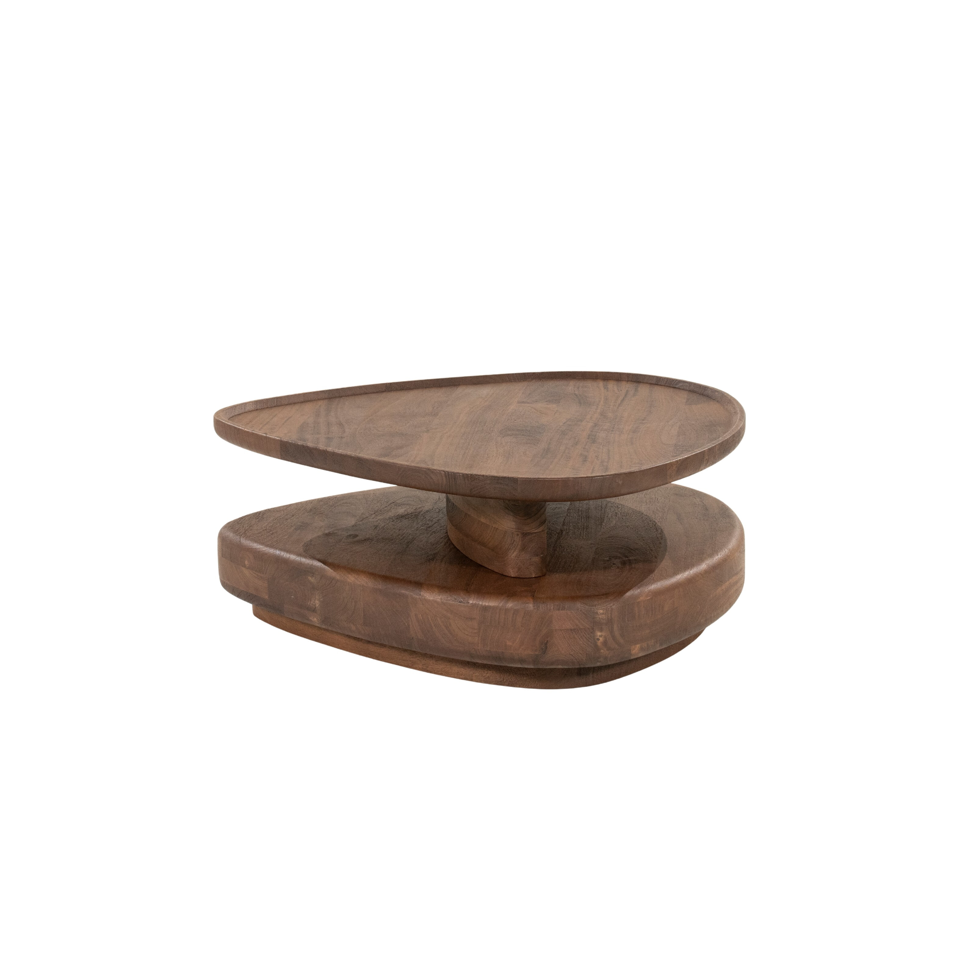 Eleonora Organische Salontafel Nino Mangohout, 80 x 80cm - Bruin
