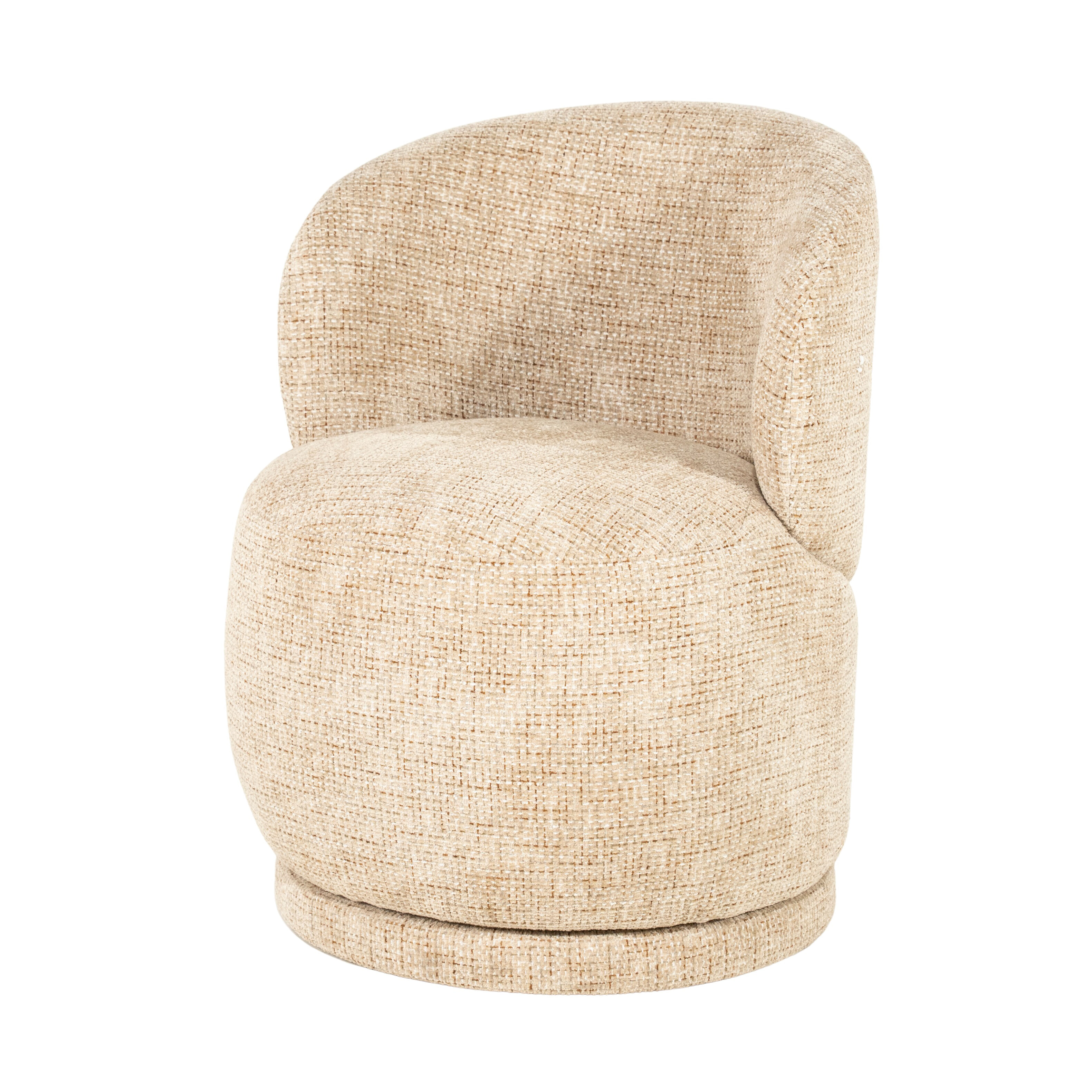 Eleonora Eetkamerstoel Sulo Geweven stof - Taupe