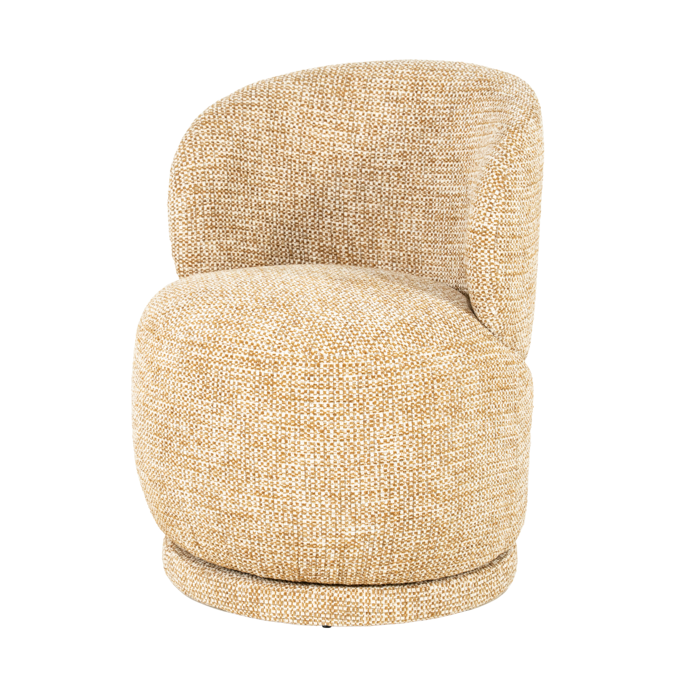 Eleonora Eetkamerstoel Sulo Geweven stof - Mosterd