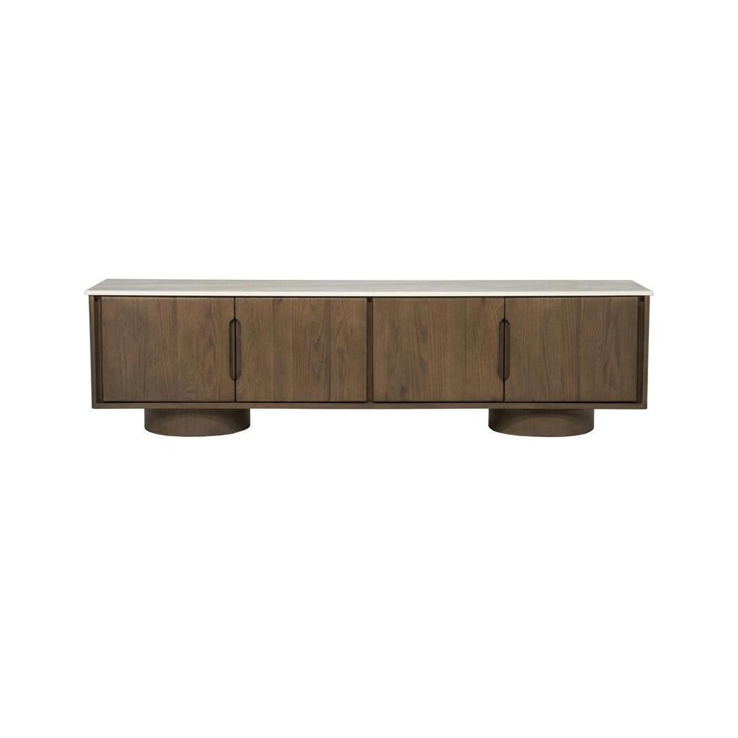 Eleonora TV-meubel Leandro Eiken & Keramiek, 180cm - Bruin