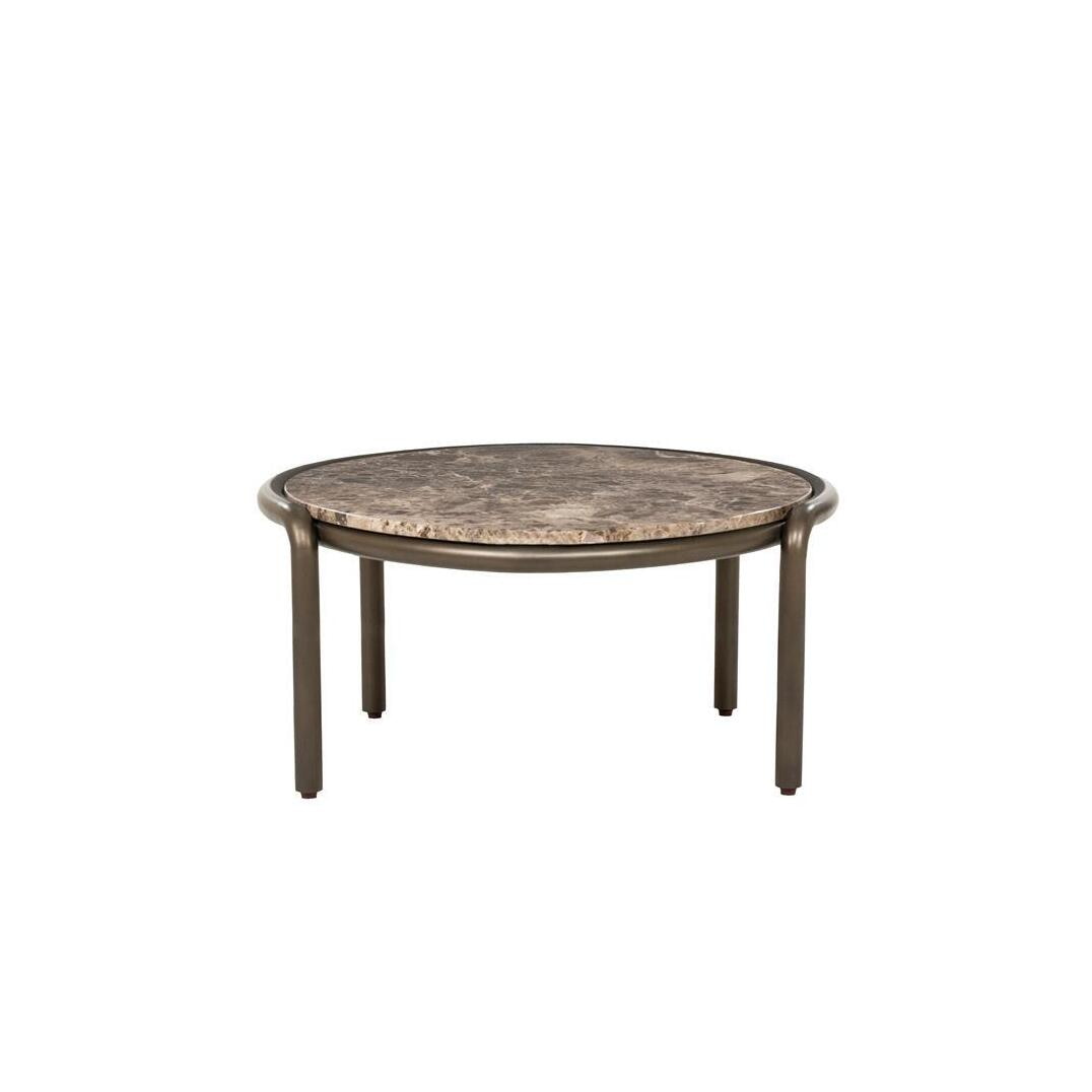 Eleonora Ronde Salontafel Silke Emperador marmer, Ø68cm - Bruin
