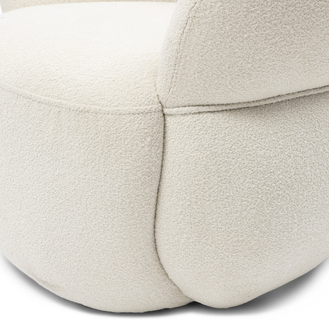 Rivièra Maison Fauteuil 'San Remo' Bouclé, kleur Simply White