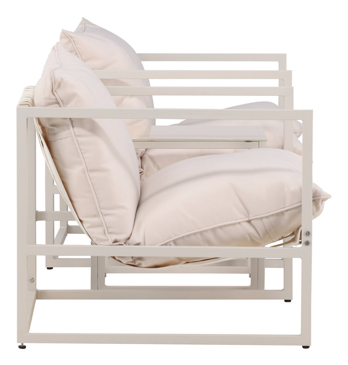 Nohr Loungeset 'Kandie' Met 2 loungestoelen en tafel, kleur Beige