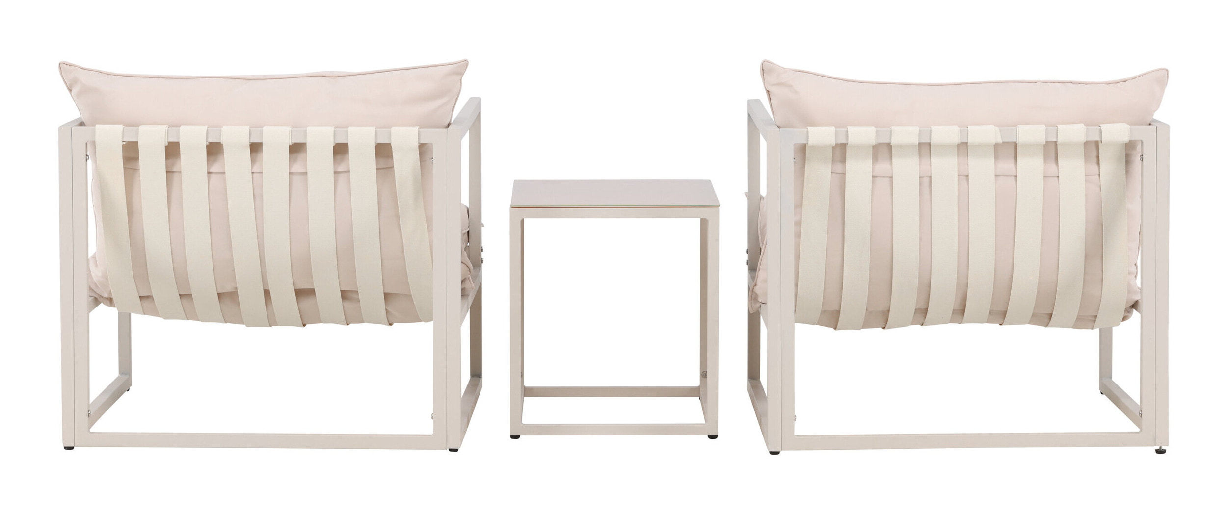 Nohr Loungeset 'Kandie' Met 2 loungestoelen en tafel, kleur Beige
