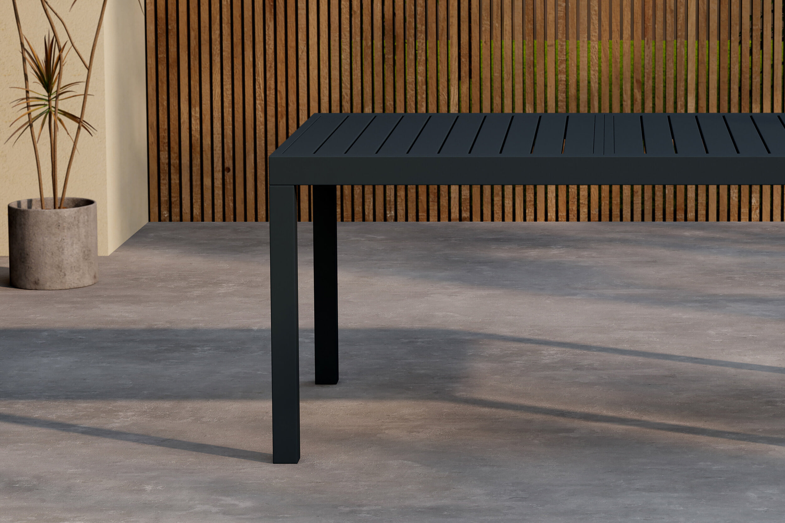 Nohr Uitschuifbare Tuintafel 'Lace' 160/240 x 100cm, kleur Zwart