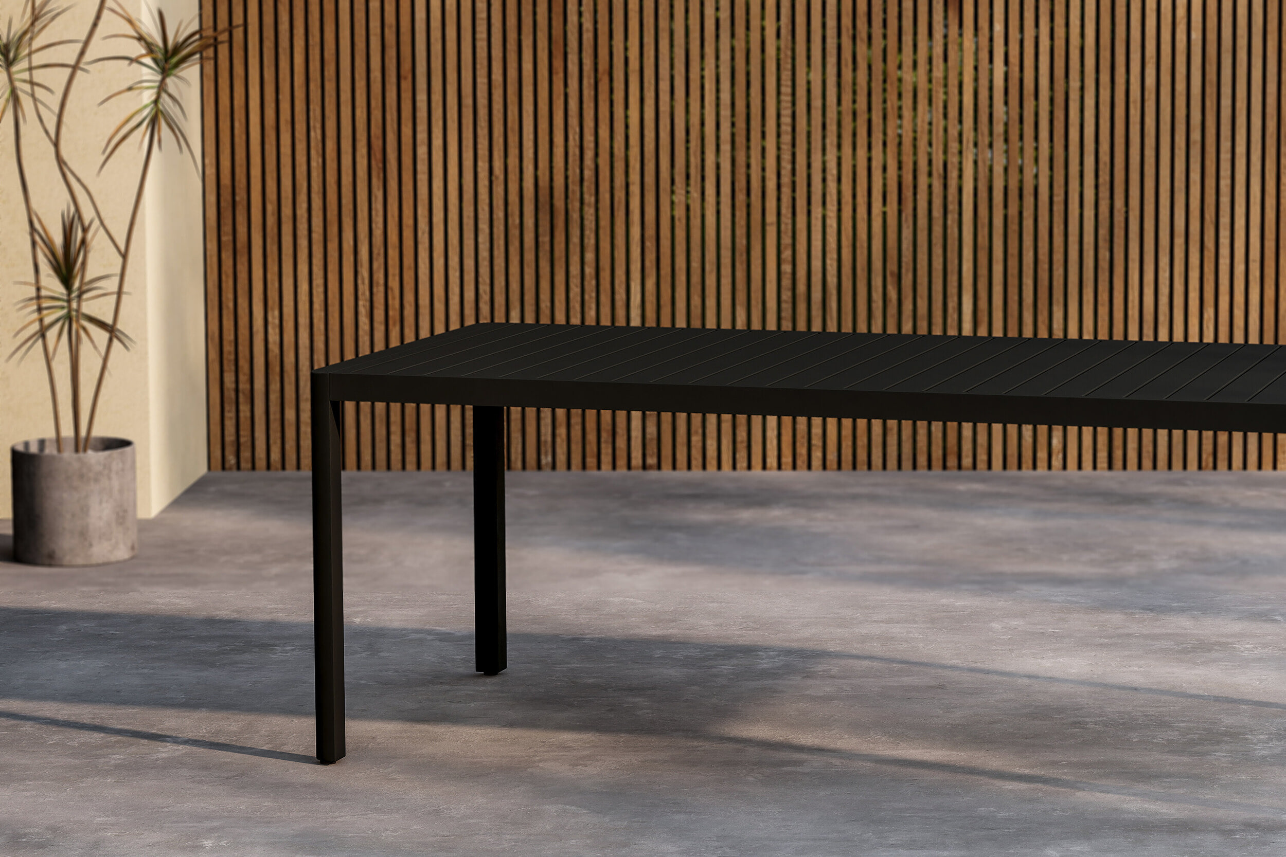 Nohr Tuintafel 'Lateasha' 200 x 90cm, kleur Zwart
