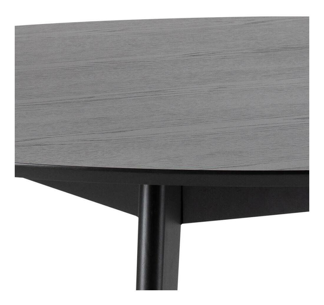 Bendt Ronde Eettafel 'Torkil' 140cm Eikenfineer, kleur Zwart
