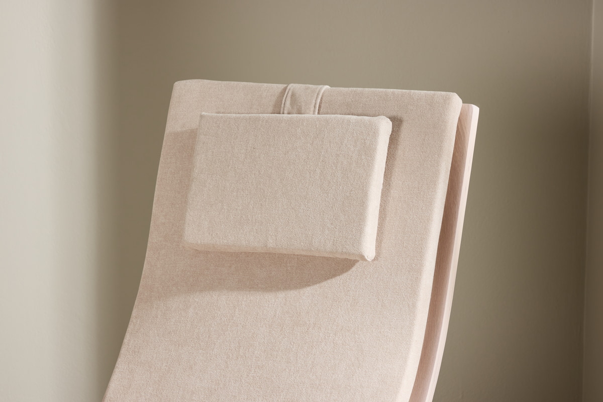 Nohr Fauteuil 'Corene' Met voetenbank, Eiken, kleur Beige