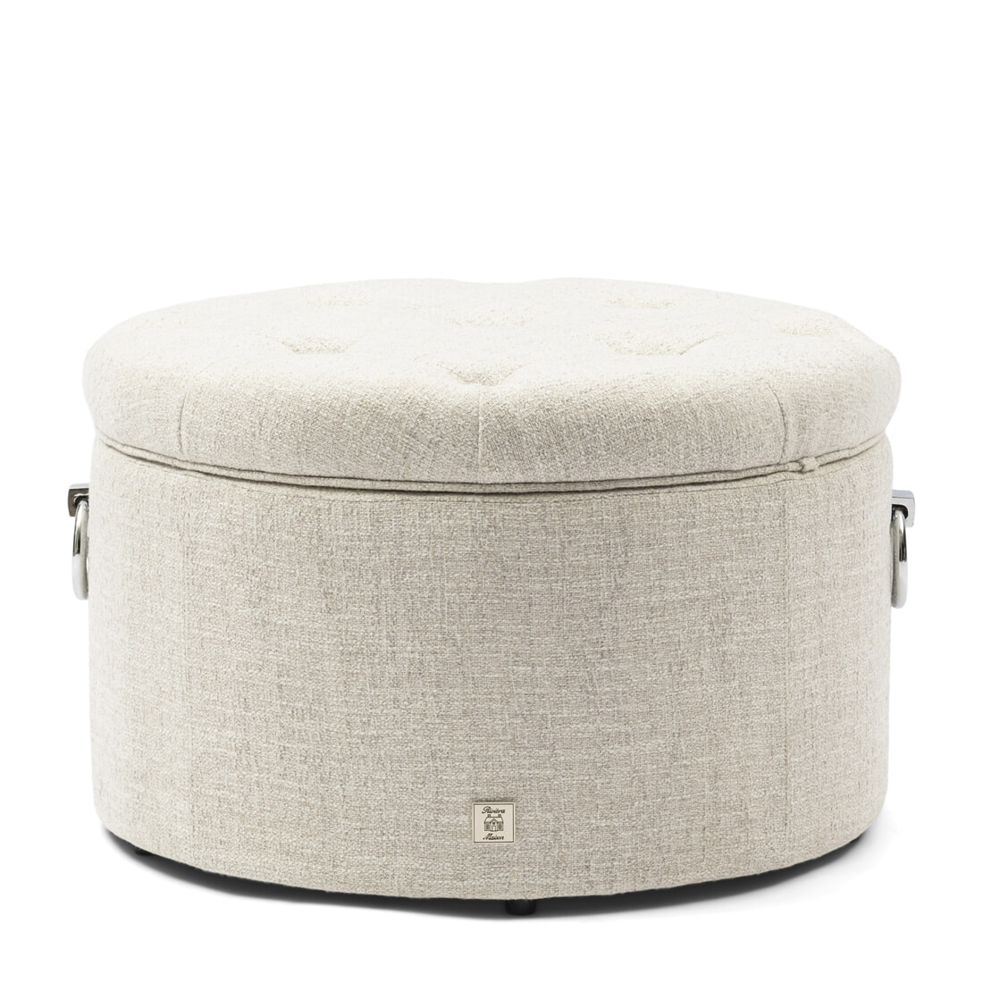 Rivièra Maison Poef Park Avenue Rich Tweed - Antique White