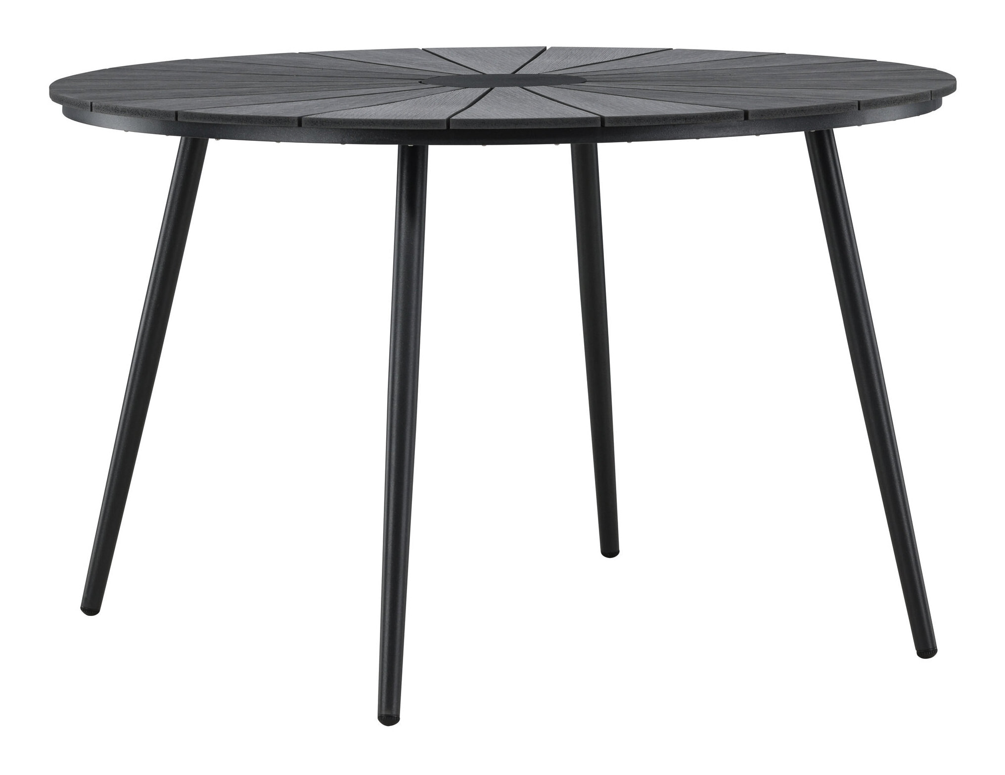 Nohr Ronde Tuintafel 'Perlita' 120cm, kleur Zwart