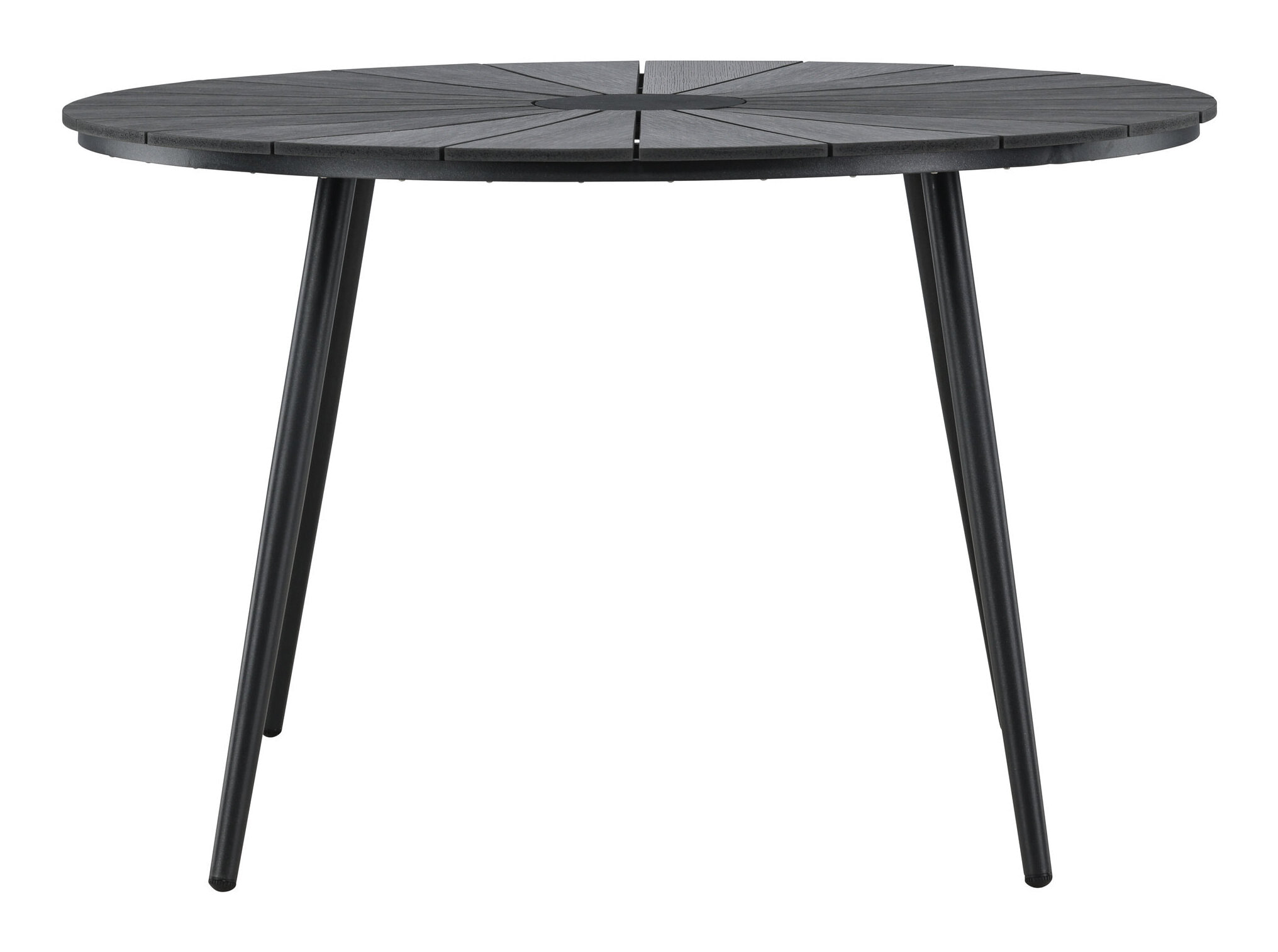 Nohr Ronde Tuintafel 'Perlita' 120cm, kleur Zwart