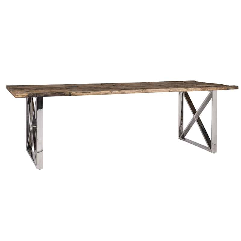 Richmond Eettafel 'Kensington' 180 x 100cm, Gerecycled Hout en Staal Richmond Eettafel 'Kensington' 180 x 100cm, Gerecycled Hout en Staal