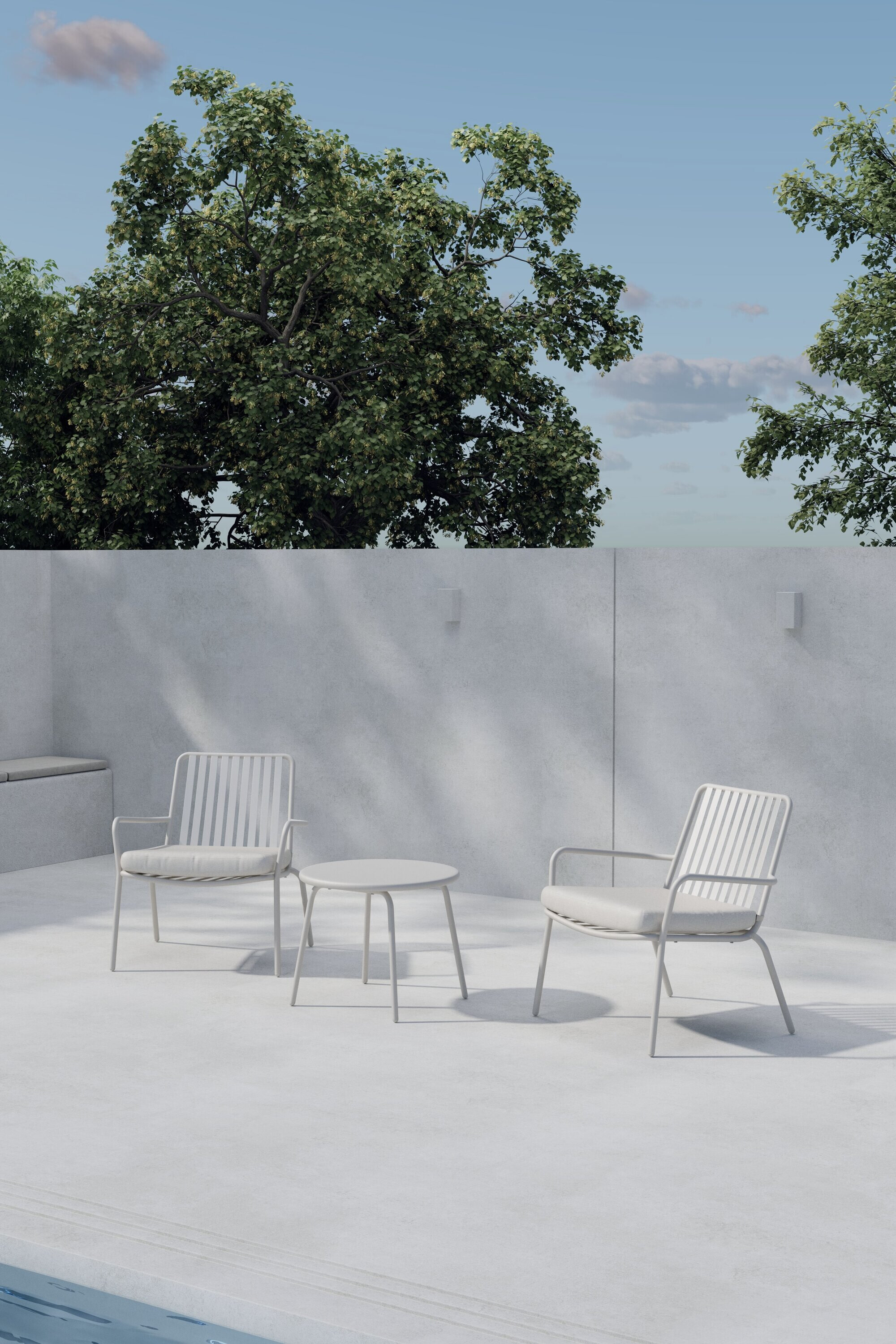 Nohr Loungeset Gared Met 2 stoelen en tafel - Beige
