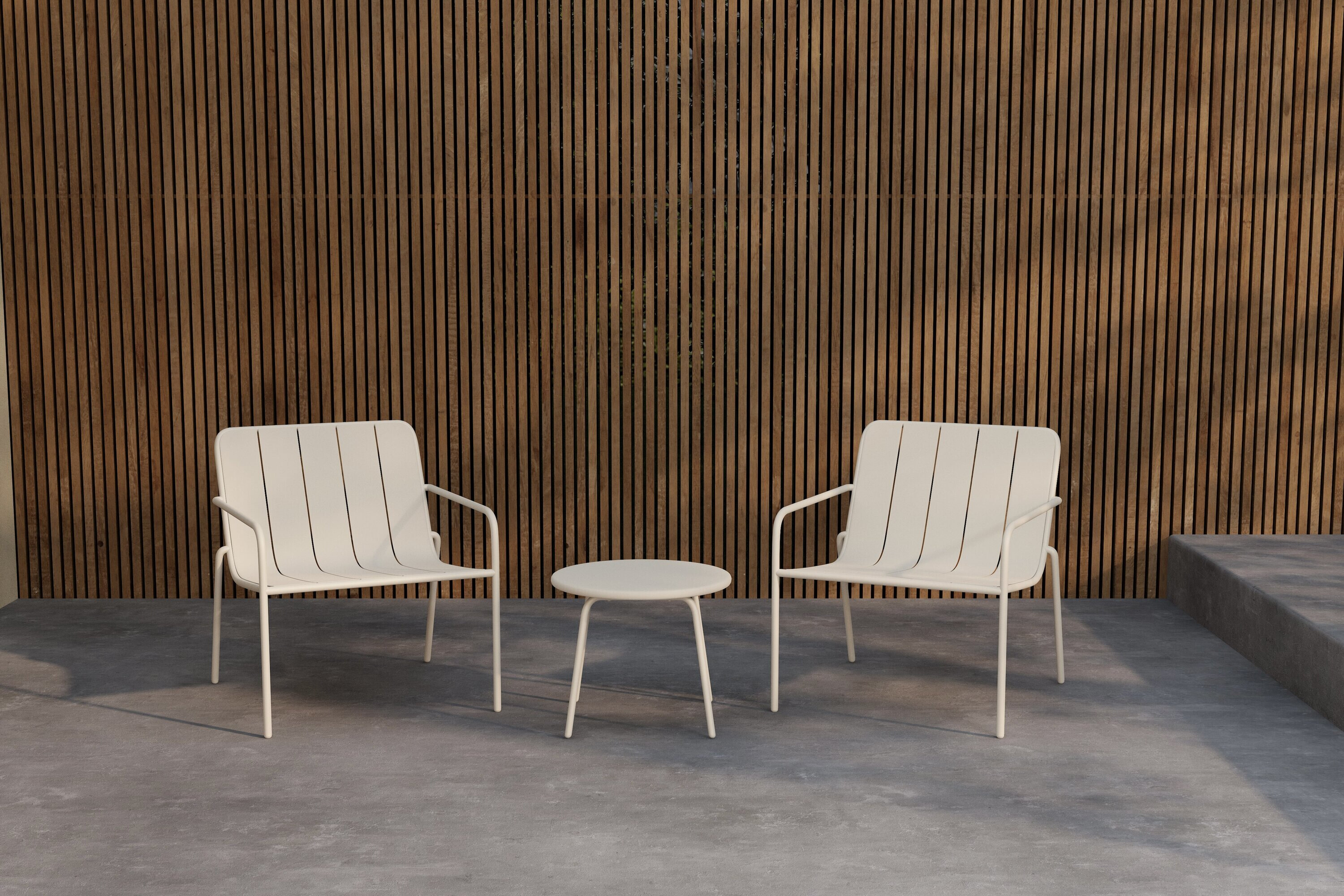 Nohr Loungeset 'Travian' Met 2 stoelen en tafel, kleur Beige