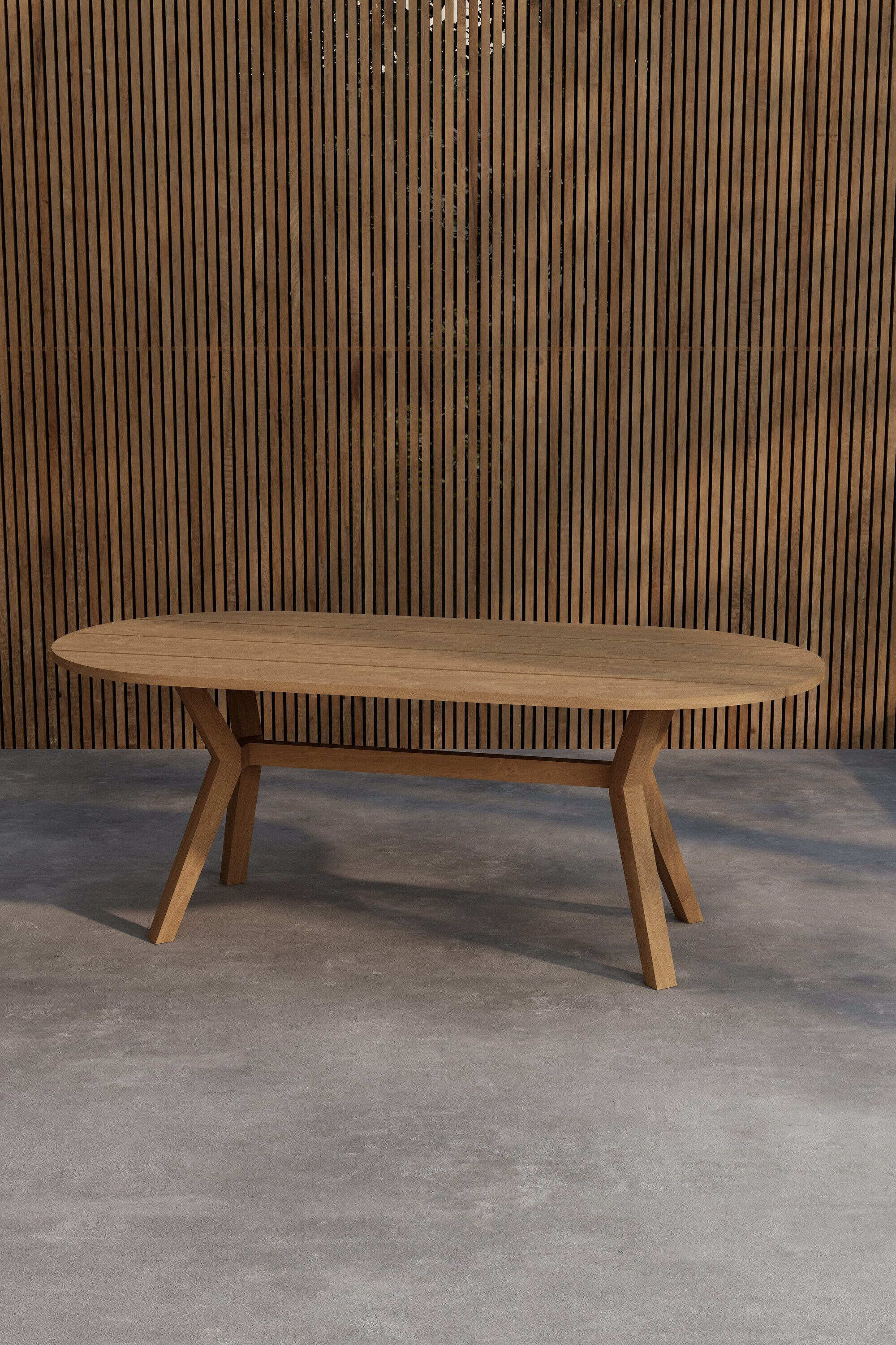 Nohr Ovale Tuintafel 'Amberia' Teakhout, 200 x 100cm, kleur Naturel