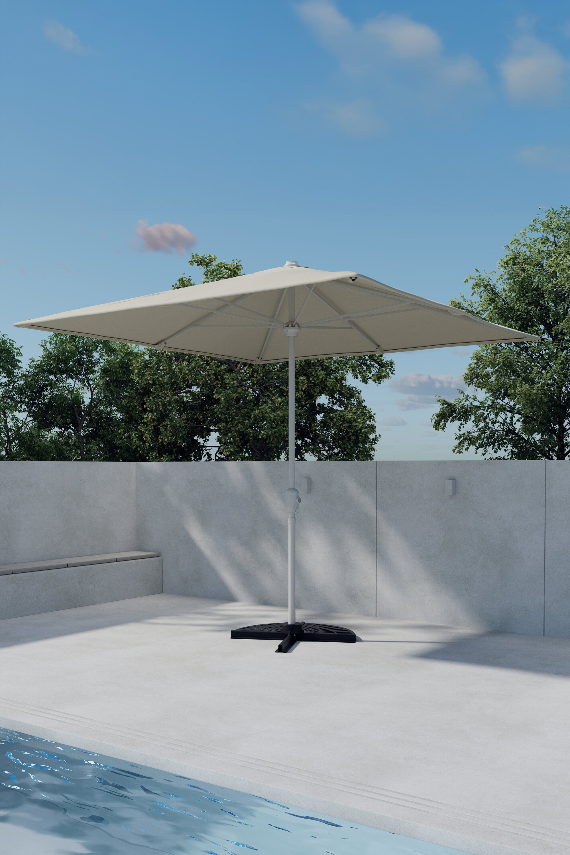 Nohr Parasol 'Antasia' 293 x 293cm, kleur Beige