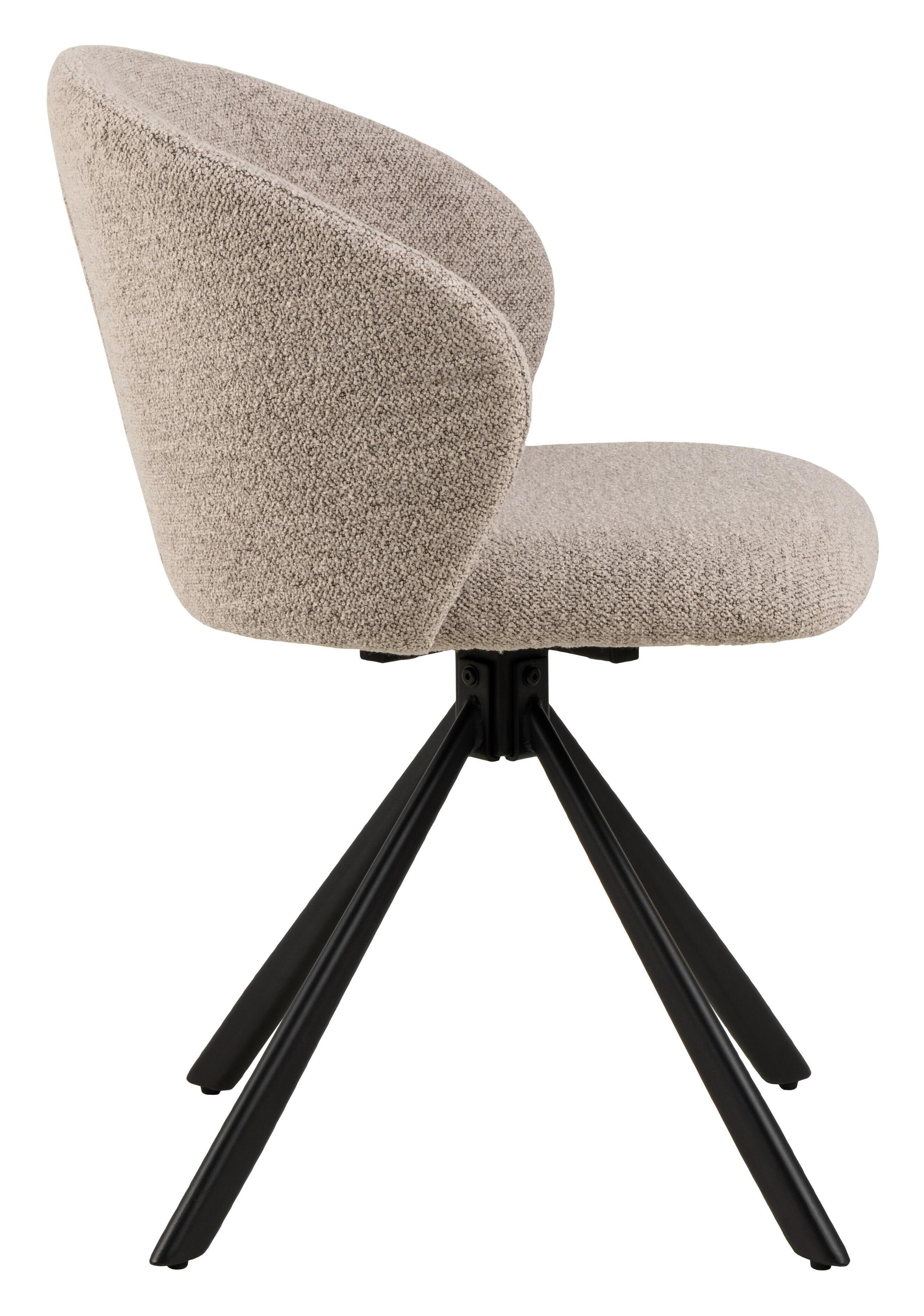 Bendt Draaibare Eetkamerstoel 'Marranda' Stof, kleur Beige
