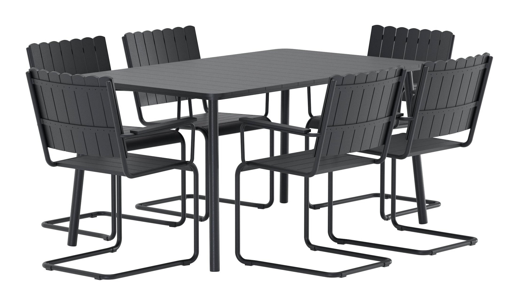 Nohr Outdoor Diningset 'Shayvonne' kleur Zwart