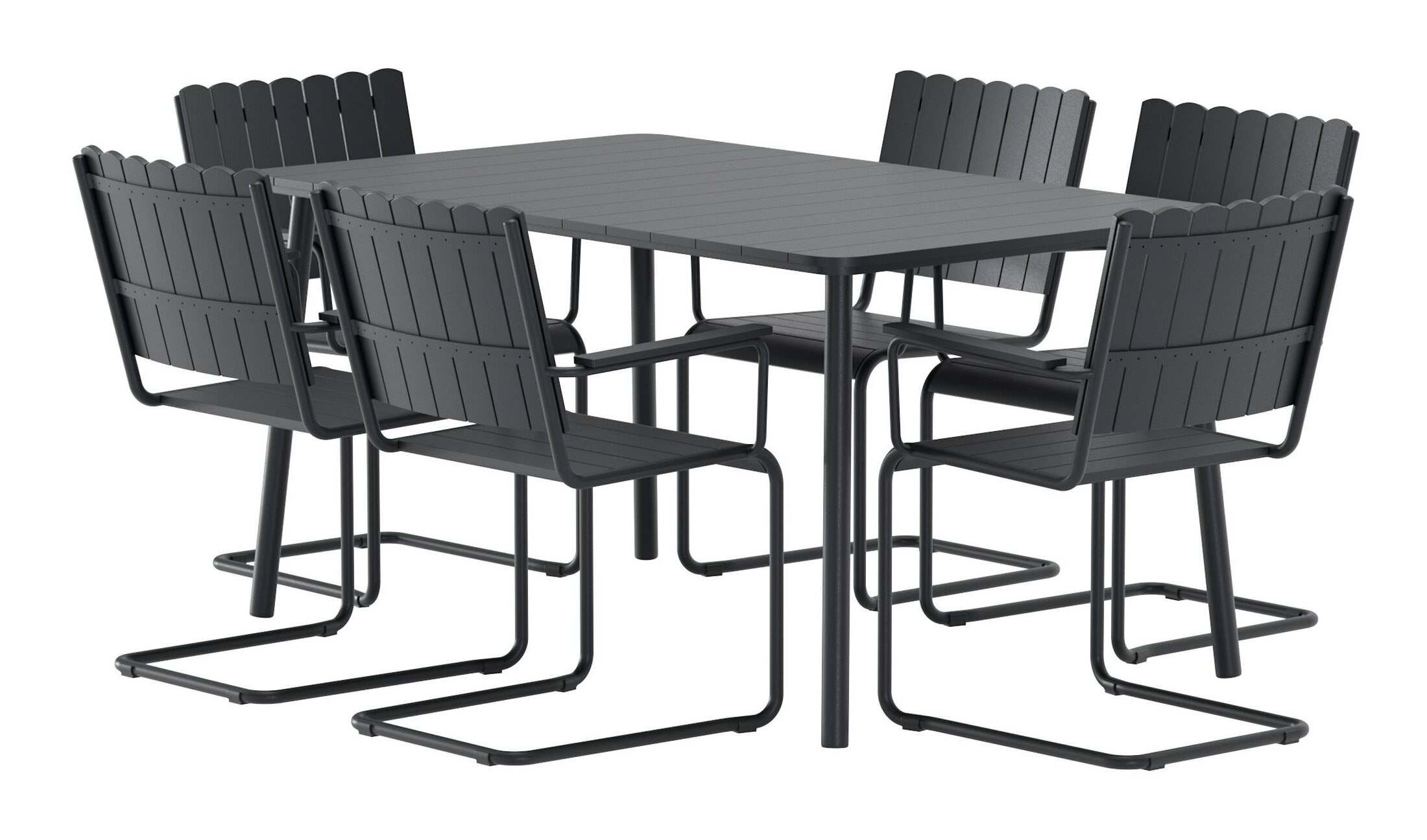 Nohr Outdoor Diningset 'Shayvonne' kleur Zwart