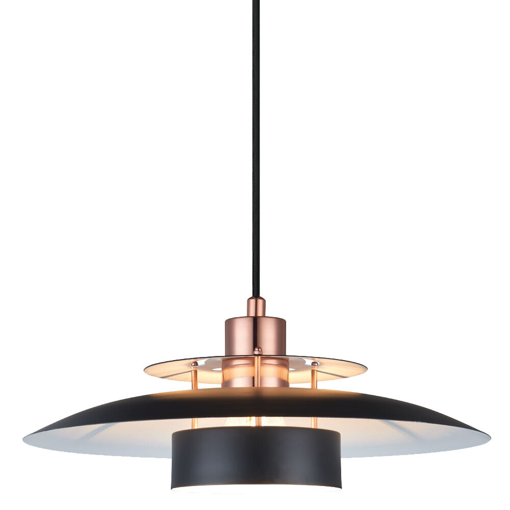 Halo Design Hanglamp 'SØRUP' Ø40cm, kleur Zwart / Koper