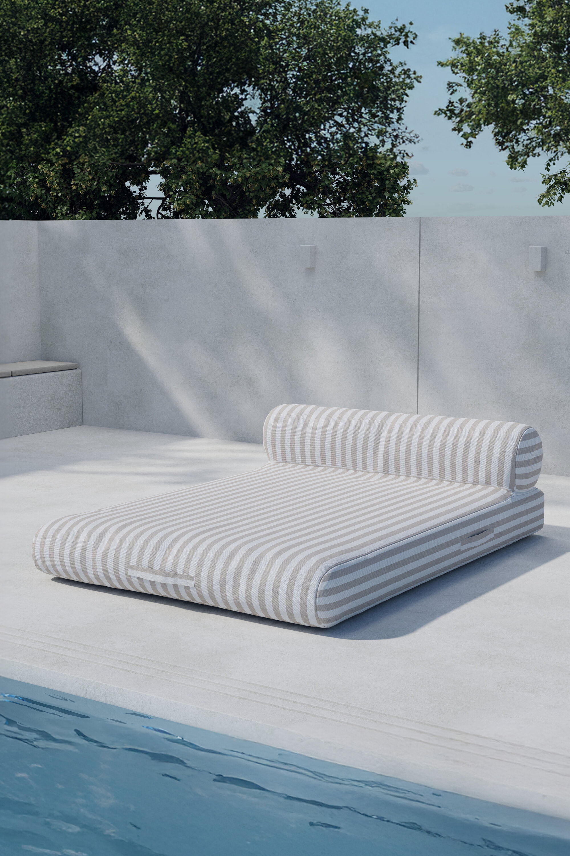 Nohr Ligbed Carlson 2-persoons - Beige Gestreept