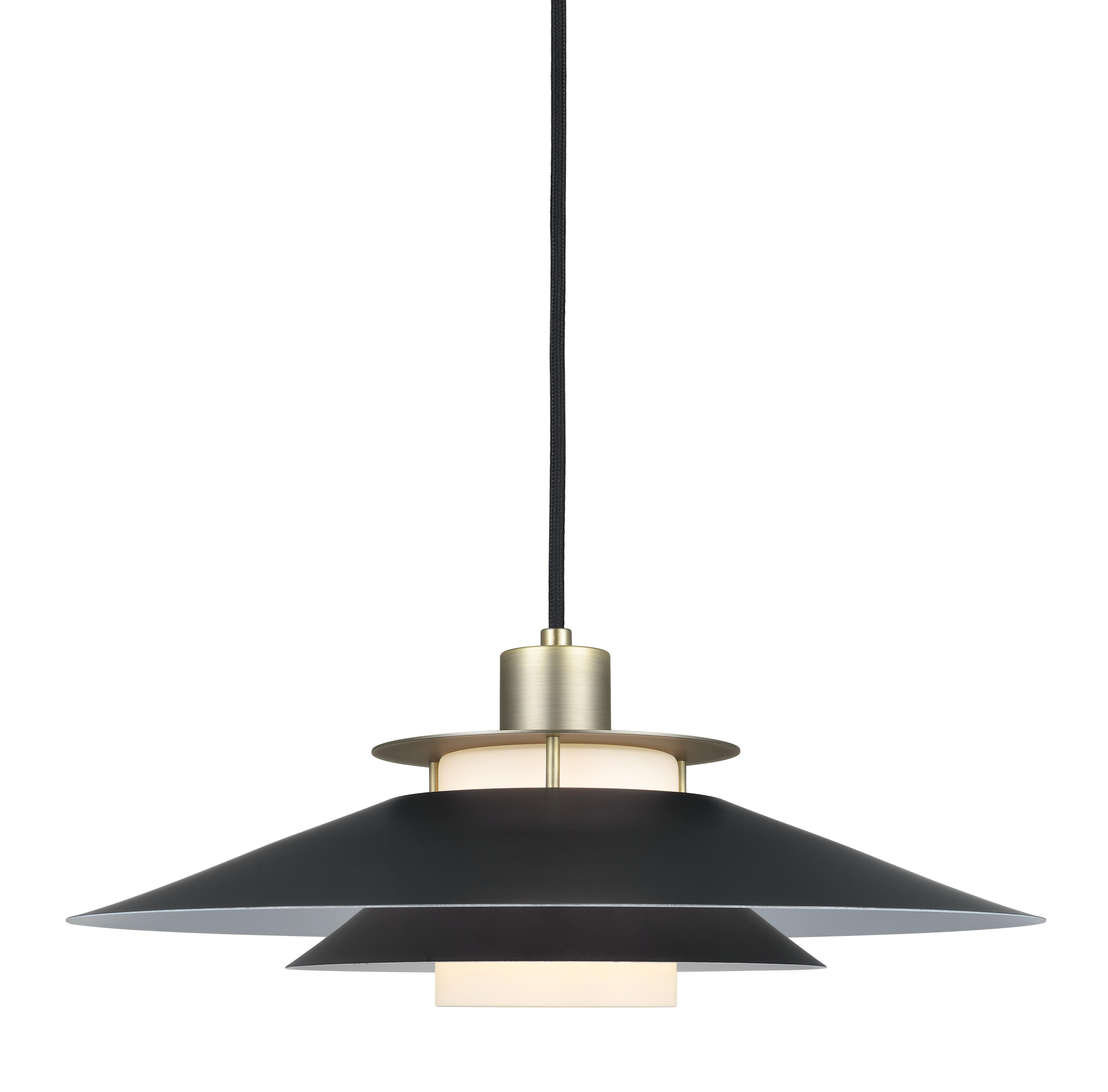 Halo Design Hanglamp 'RIVOLI' 40cm, kleur Zwart / Messing