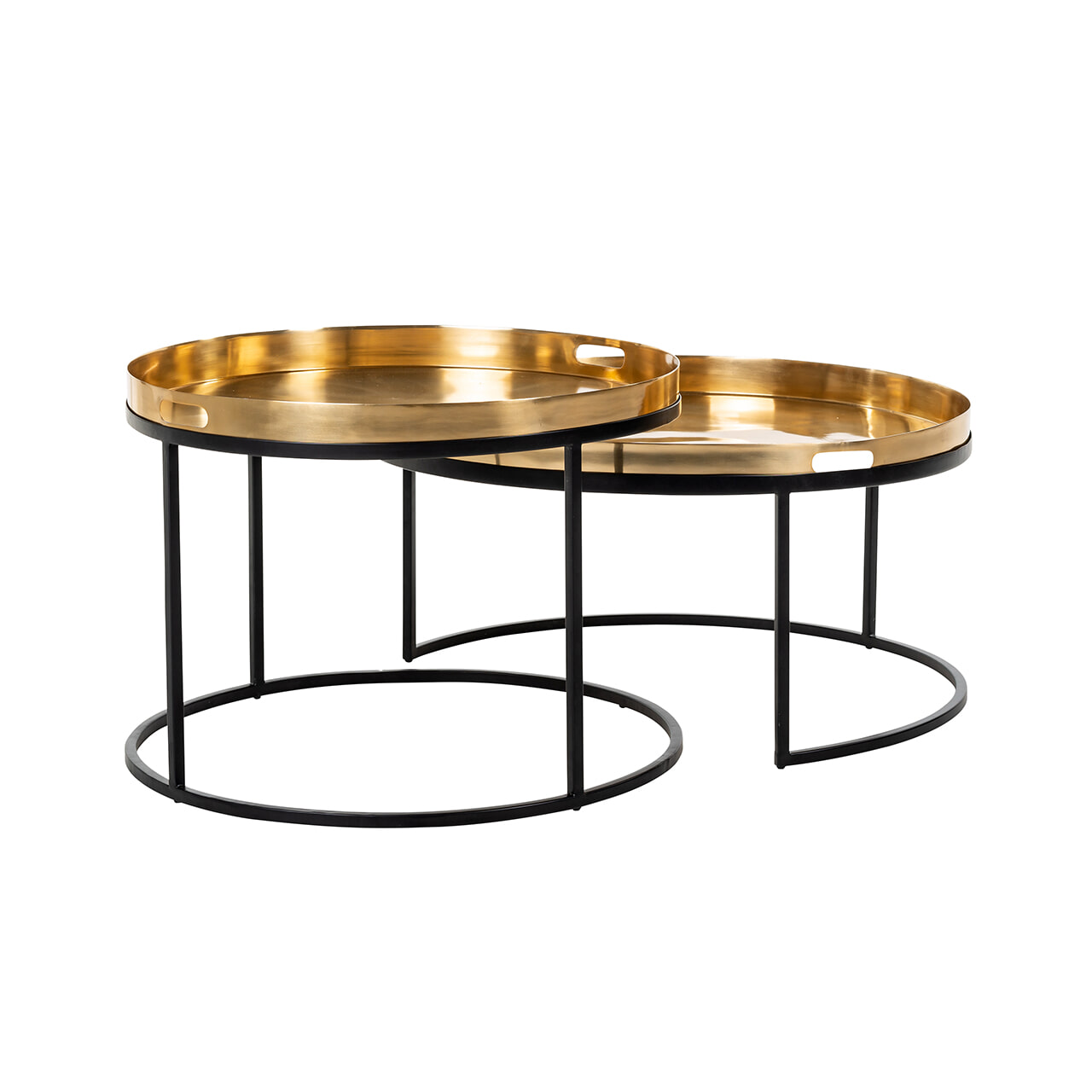 Richmond Salontafel 'Dustin' Set van 2 stuks, kleur Goud Richmond Salontafel 'Dustin' Set van 2 stuks, kleur Goud