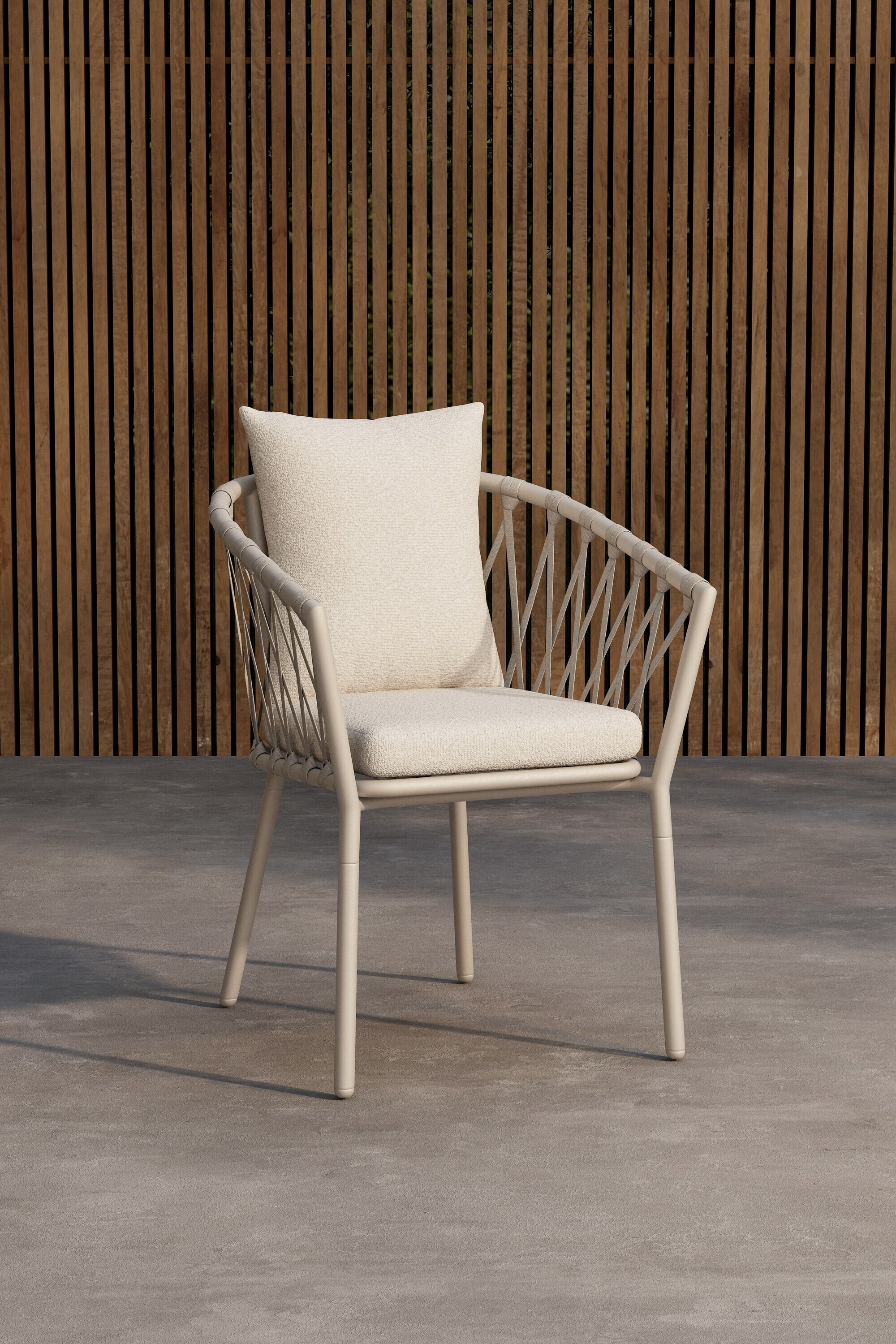 Nohr Tuinstoel 'Emylee' Bouclé, kleur Beige