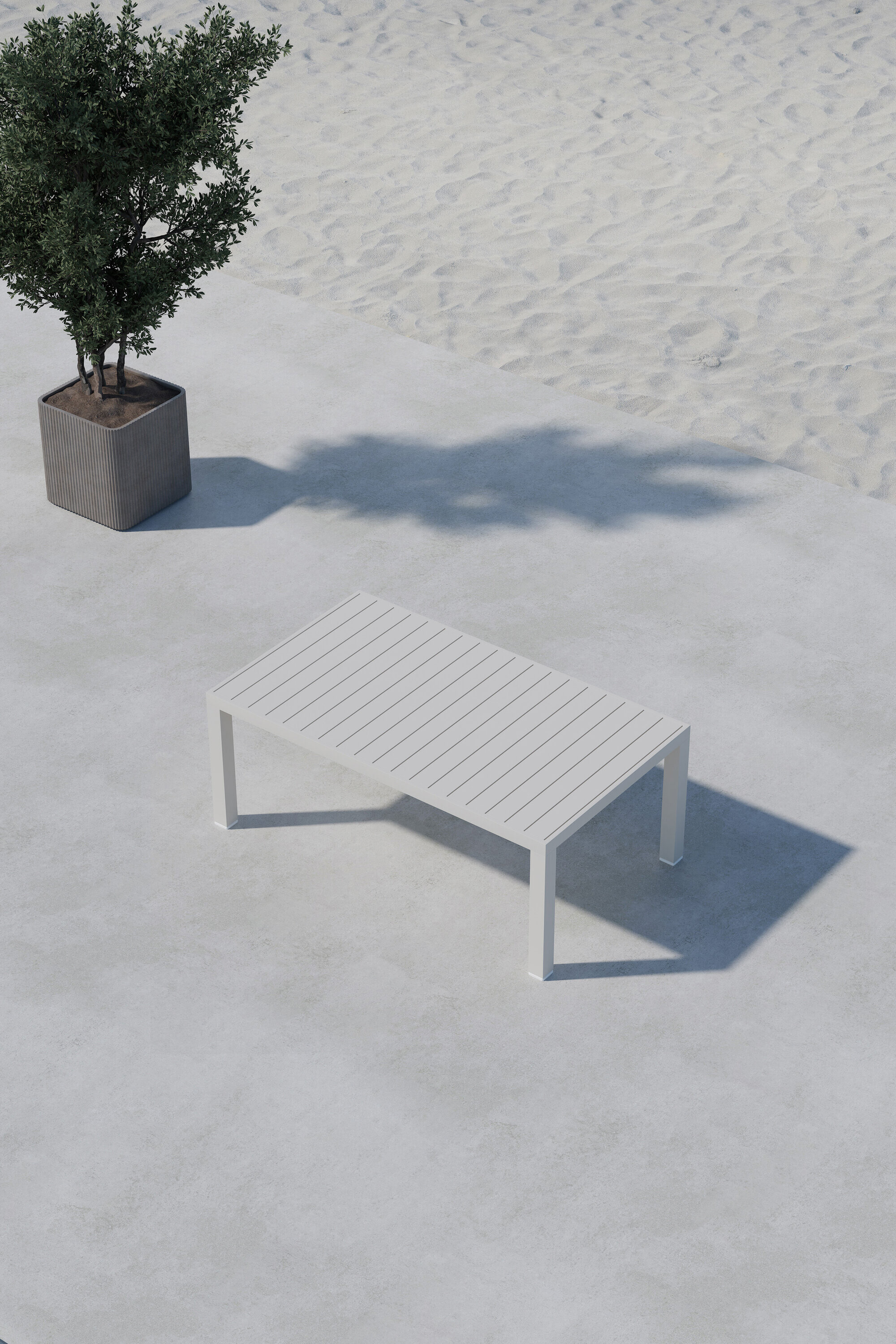 Nohr Loungetafel 'Lasheka' 120 x 70cm, kleur Beige