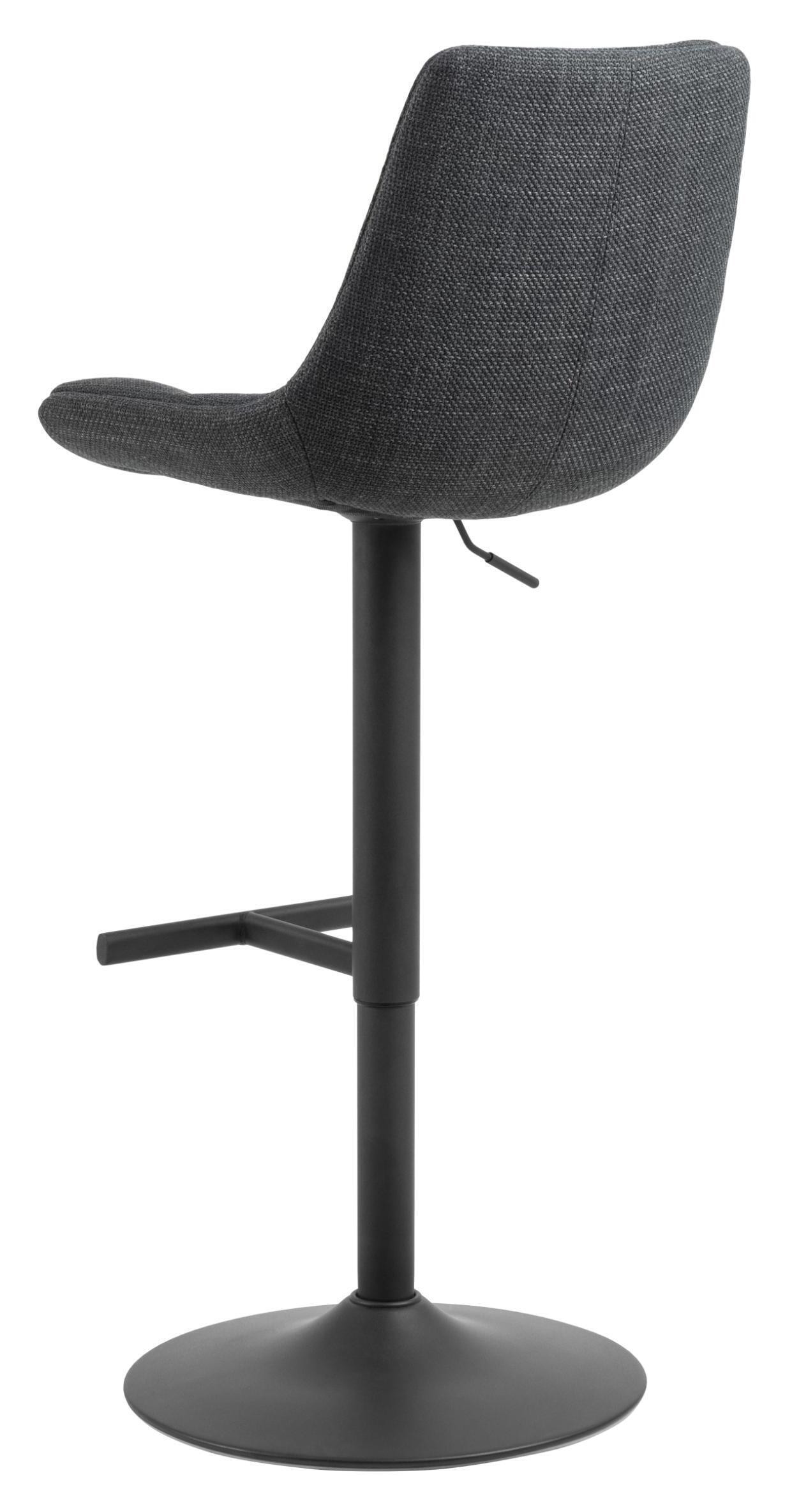 Bendt Draaibare Barkruk 'Labarron' kleur Donkergrijs (zithoogte 65-86cm)