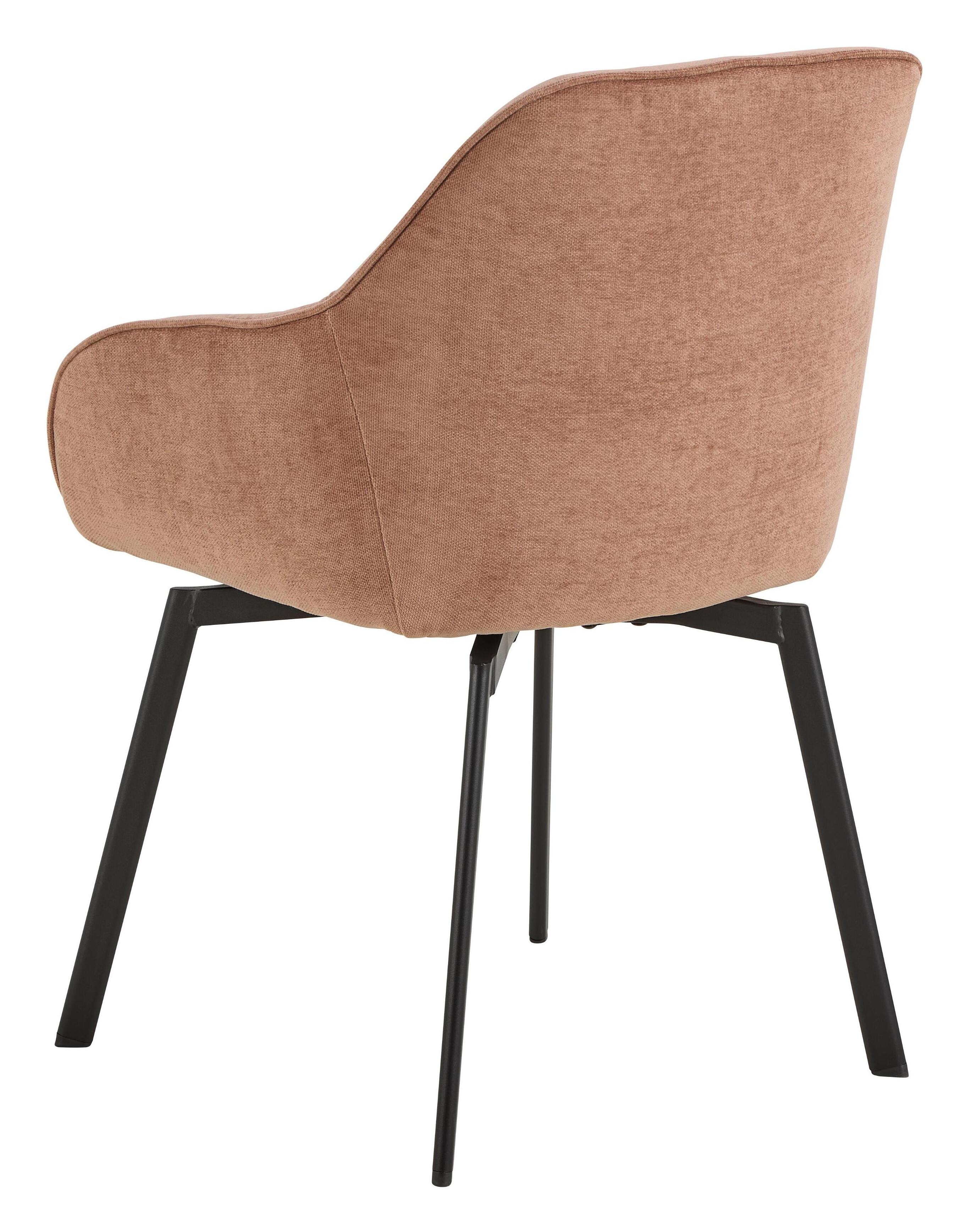 Bendt Draaibare Eetkamerstoel 'Aisling' Chenille, kleur Rosewood