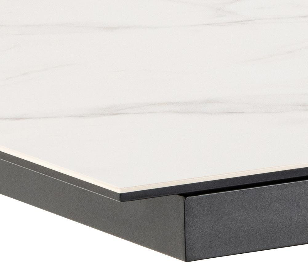 Bendt Uitschuifbare Eettafel 'Line' Keramiek, 168/210 x 90cm, kleur Wit